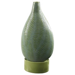 Vase Bottle Fern Big with Base, in Gres Porcelain, Italy