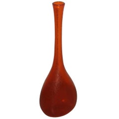 Flavio Poli pour Seguso Design - Vase en verre d'art de Murano - Modèle Corroso, années 1960
