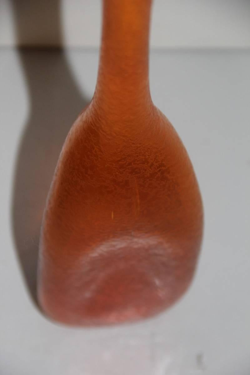 Italian Vase Bottle by Flavio Poli for Seguso, Design 1960s Murano Art Glass For Sale