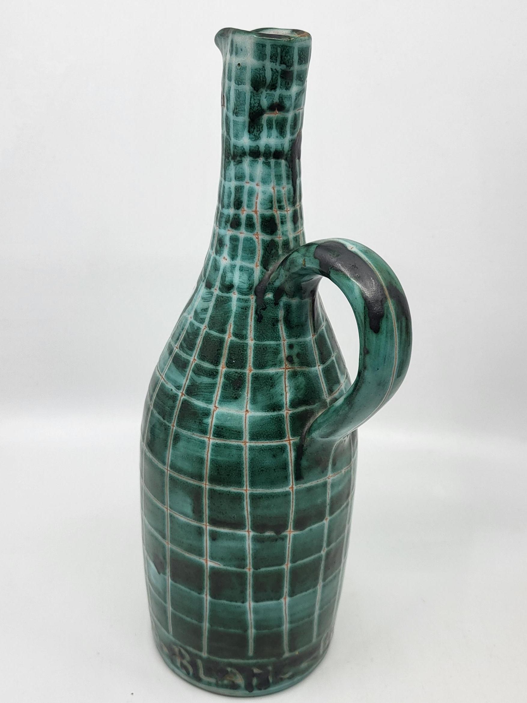 Français Bouteille Robert Picault en céramique Francaise Vallauris Côte-d'Azur 1950 en vente