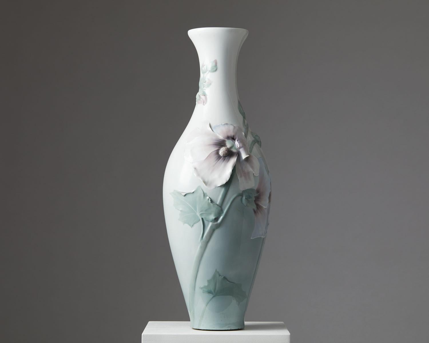 Porcelain. Vase by Algot Eriksson for Rörstrand, Sweden, 1900s.

H: 73 cm/ 2' 4 3/4