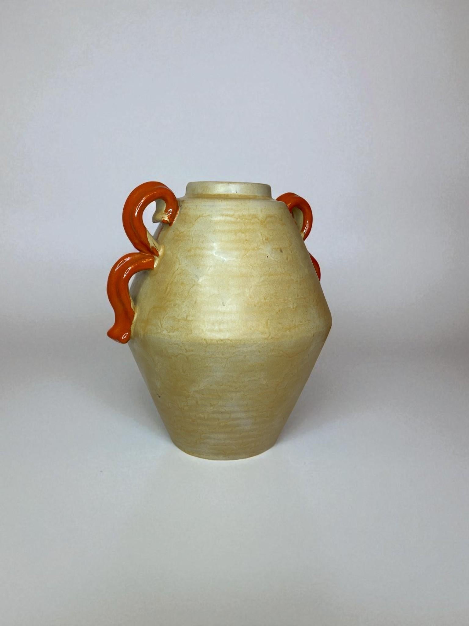 Art déco Vase d'Anna-Lisa Thomson pour Upsala Ekeby, Suède, 1935 en vente