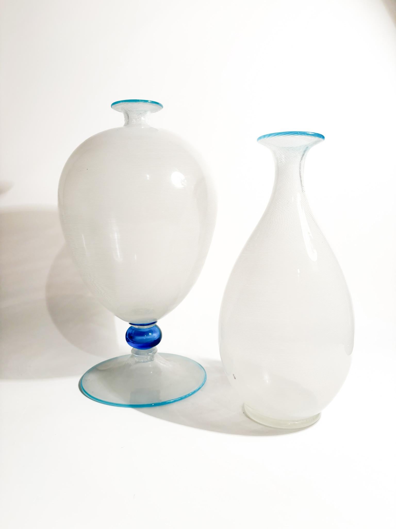 Vase de Barovier&Toso en verre de Murano avec exécution en filigrane des années 1950 en vente 4