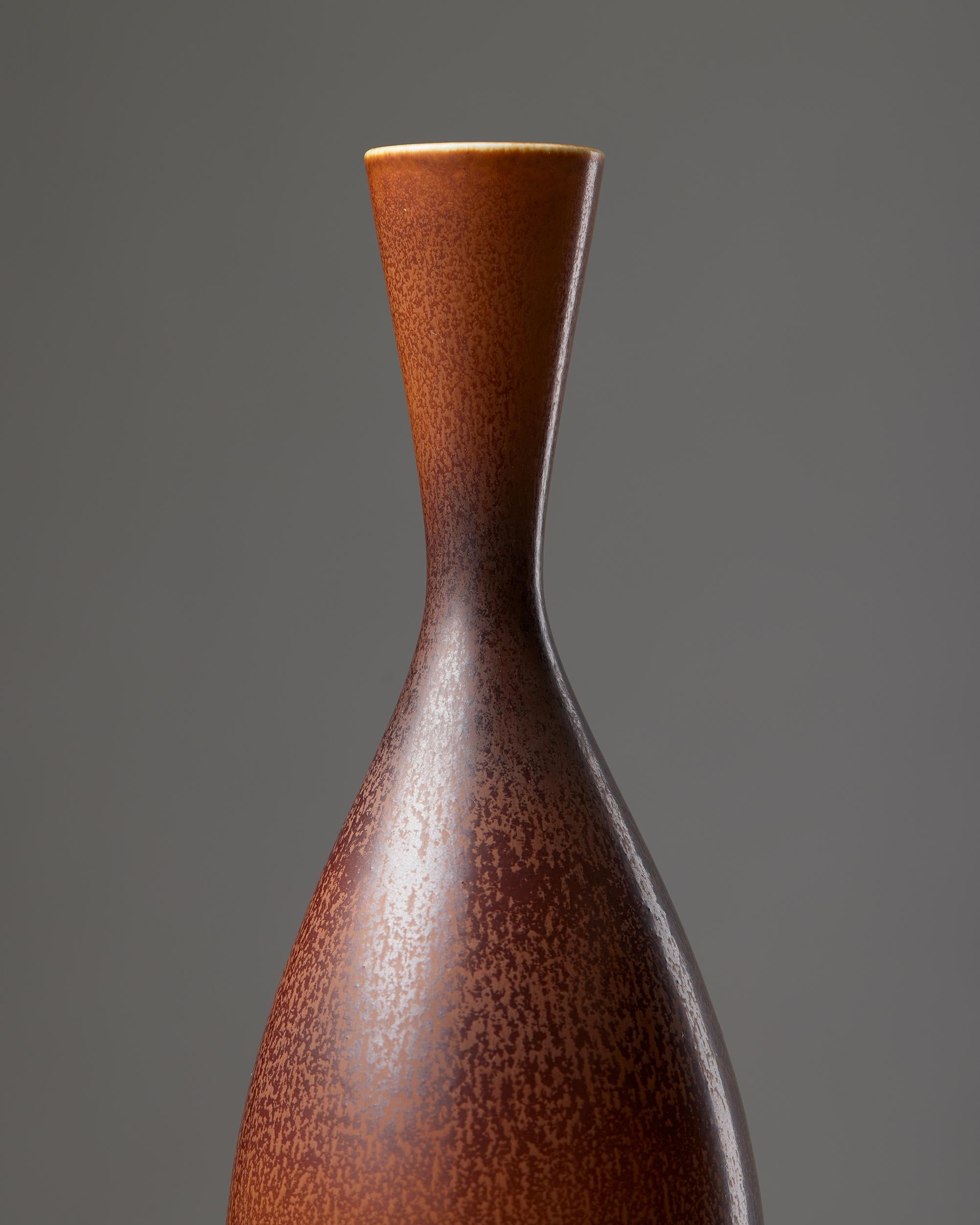 Swedish Vase by Berndt Friberg fro Gustavsberg, Sweden, 1965 For Sale