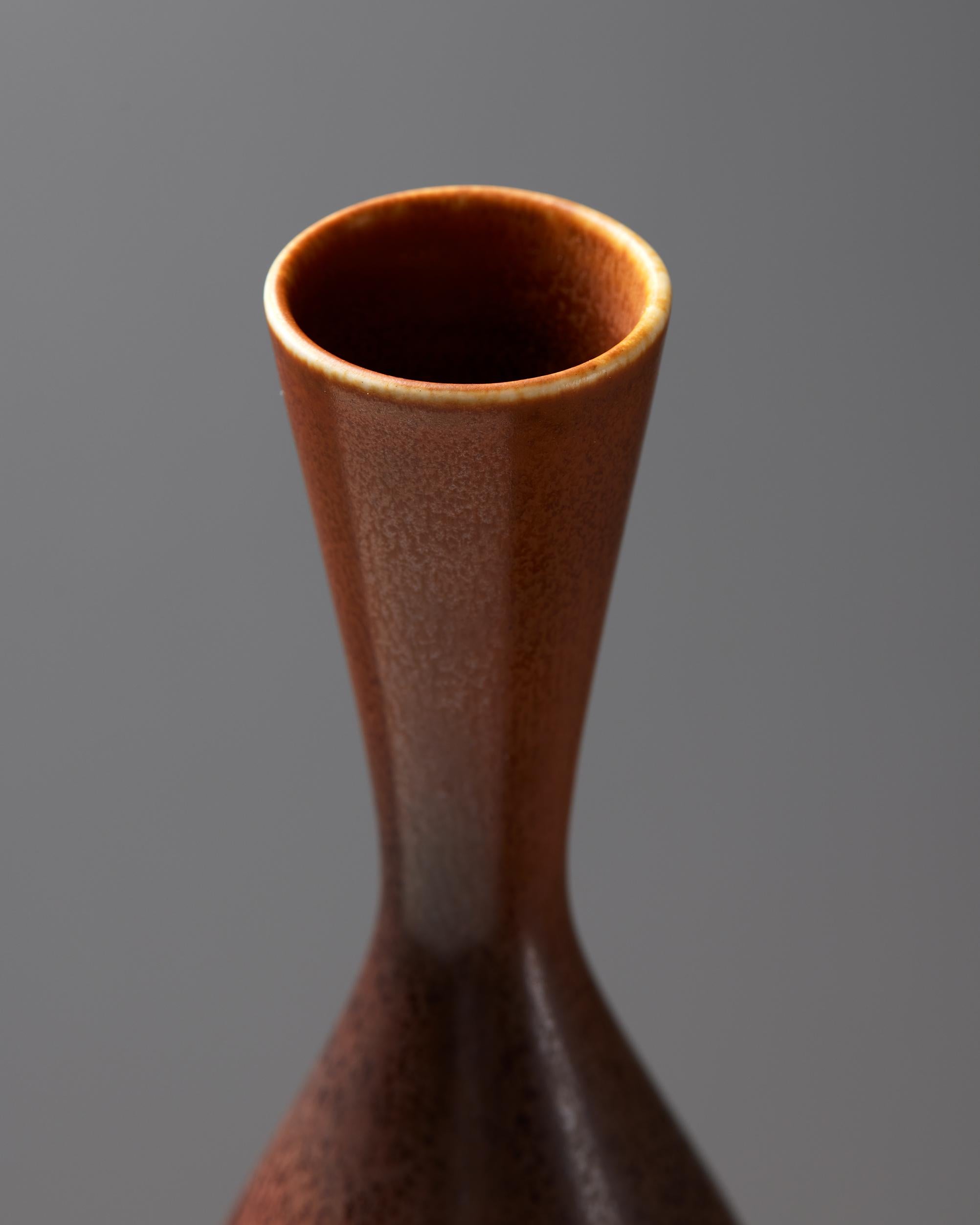 Mid-20th Century Vase by Berndt Friberg fro Gustavsberg, Sweden, 1965 For Sale