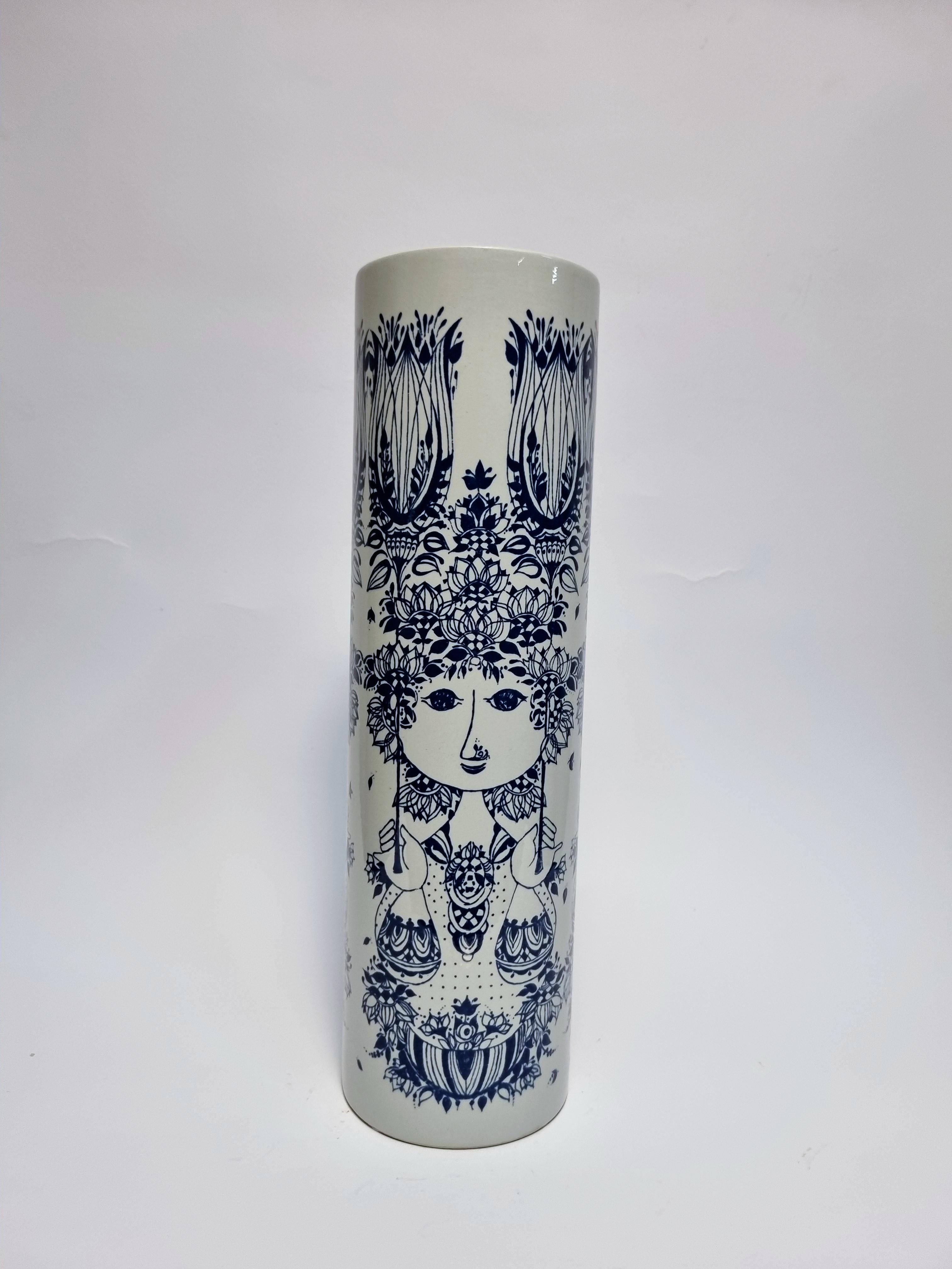 Faience Vase by Bjørn Wiinblad for Nymølle For Sale