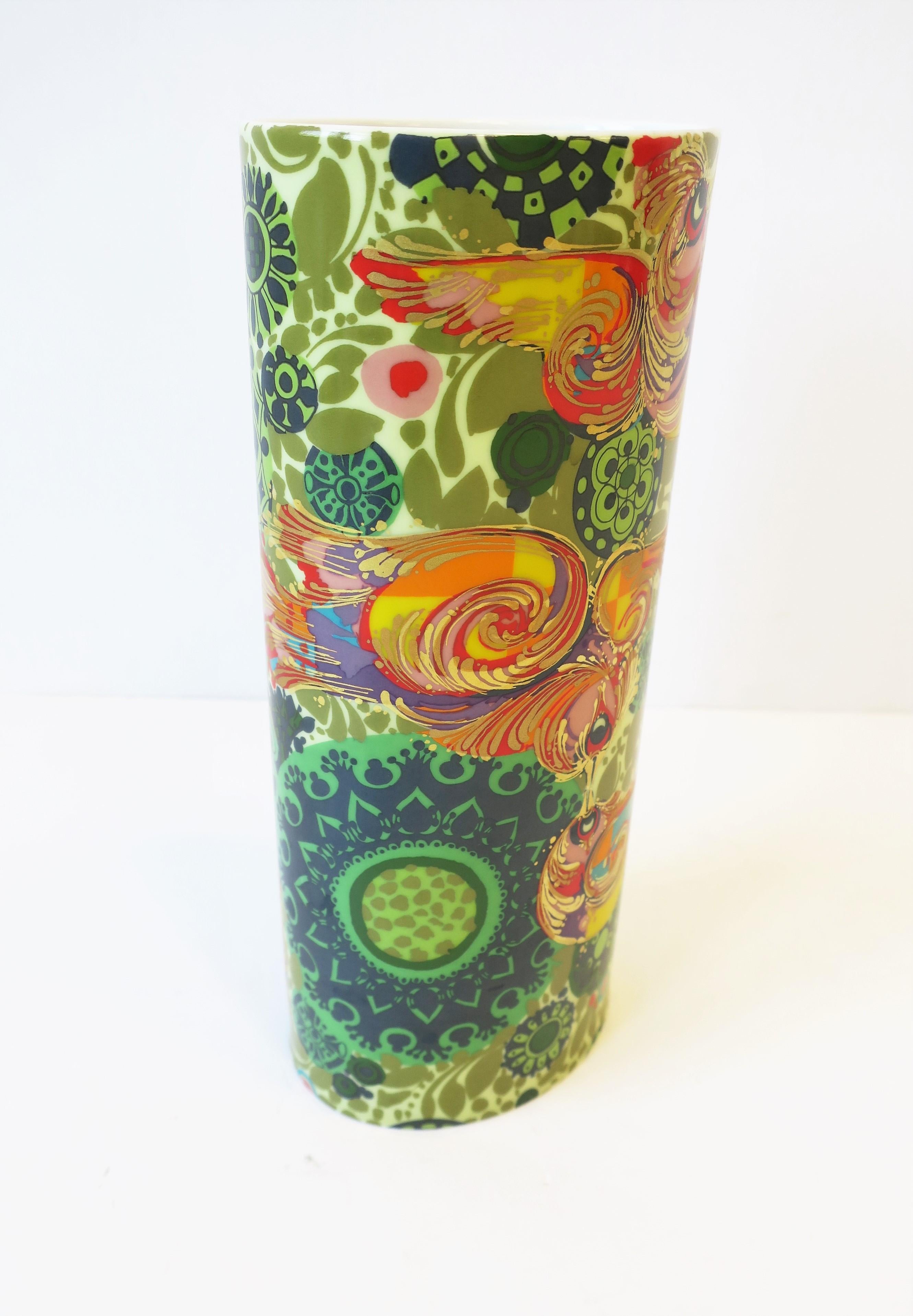 Rosenthal Studio-Line Vase by Danish Designer Bjorn Wiinblad with Bird Design 5