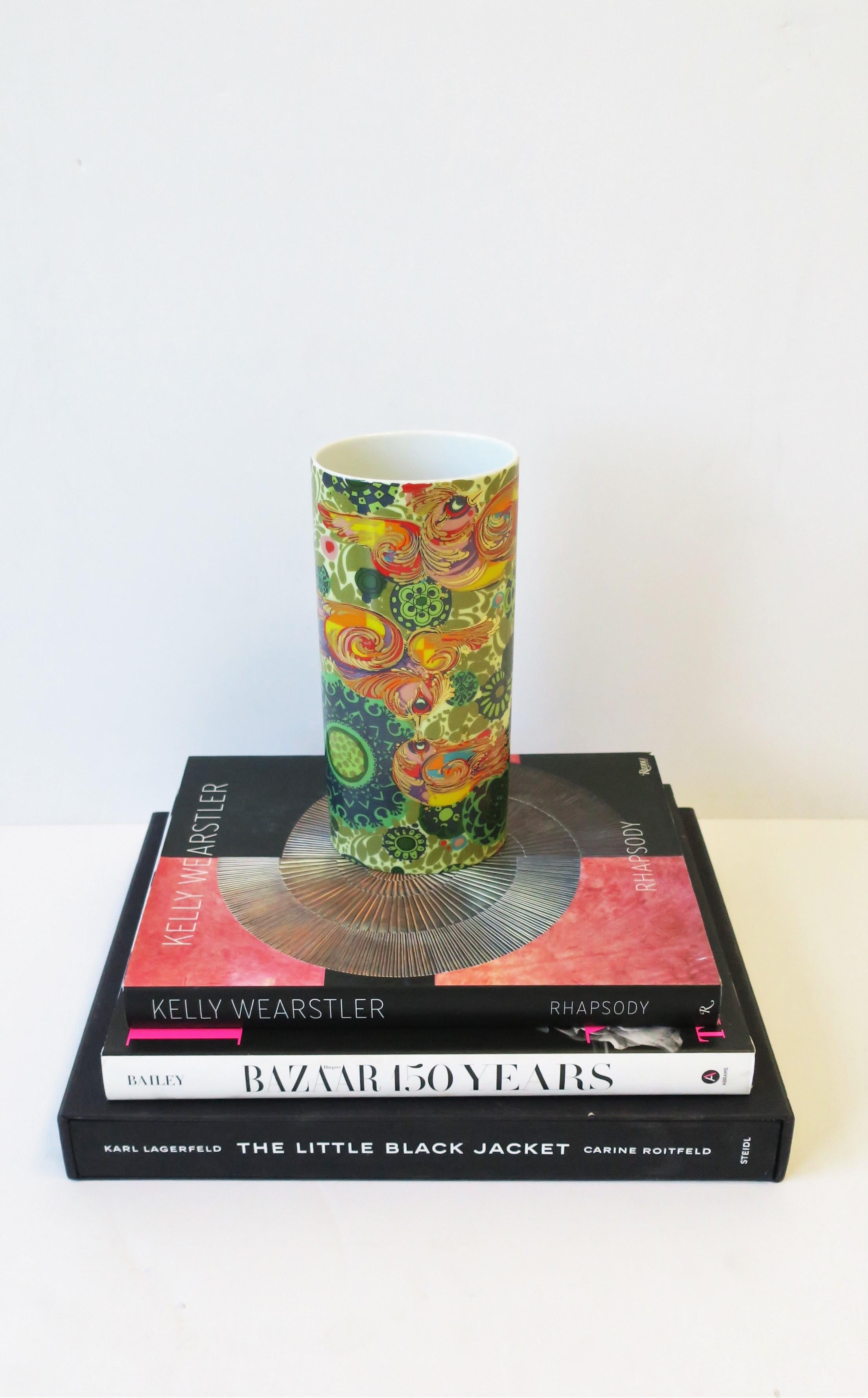 20th Century Rosenthal Studio-Line Vase by Danish Designer Bjorn Wiinblad with Bird Design