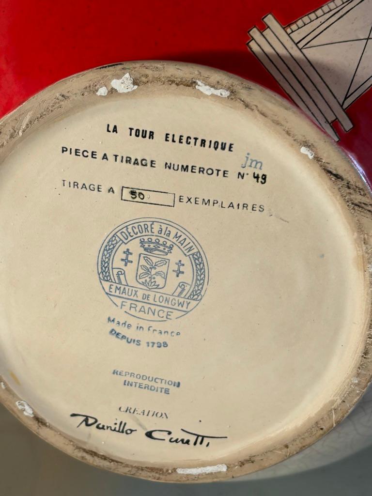 Art Déco vaso di Danitto Curetti per la fabbrica di Longwy in vendita