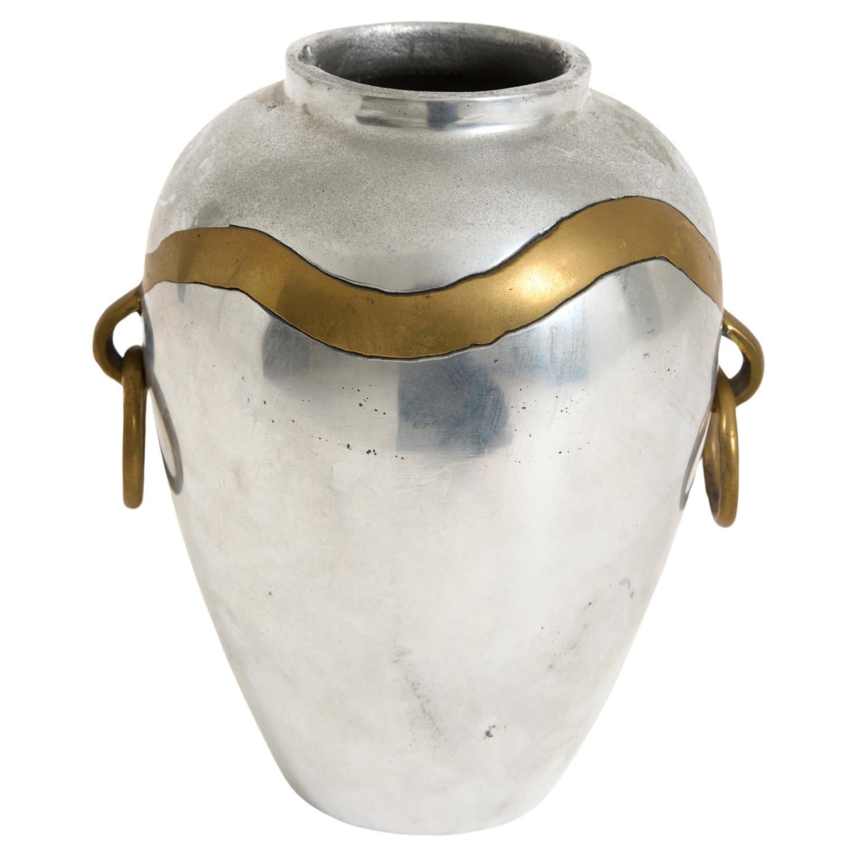 Brutalist Vase by David Marshall For Sale