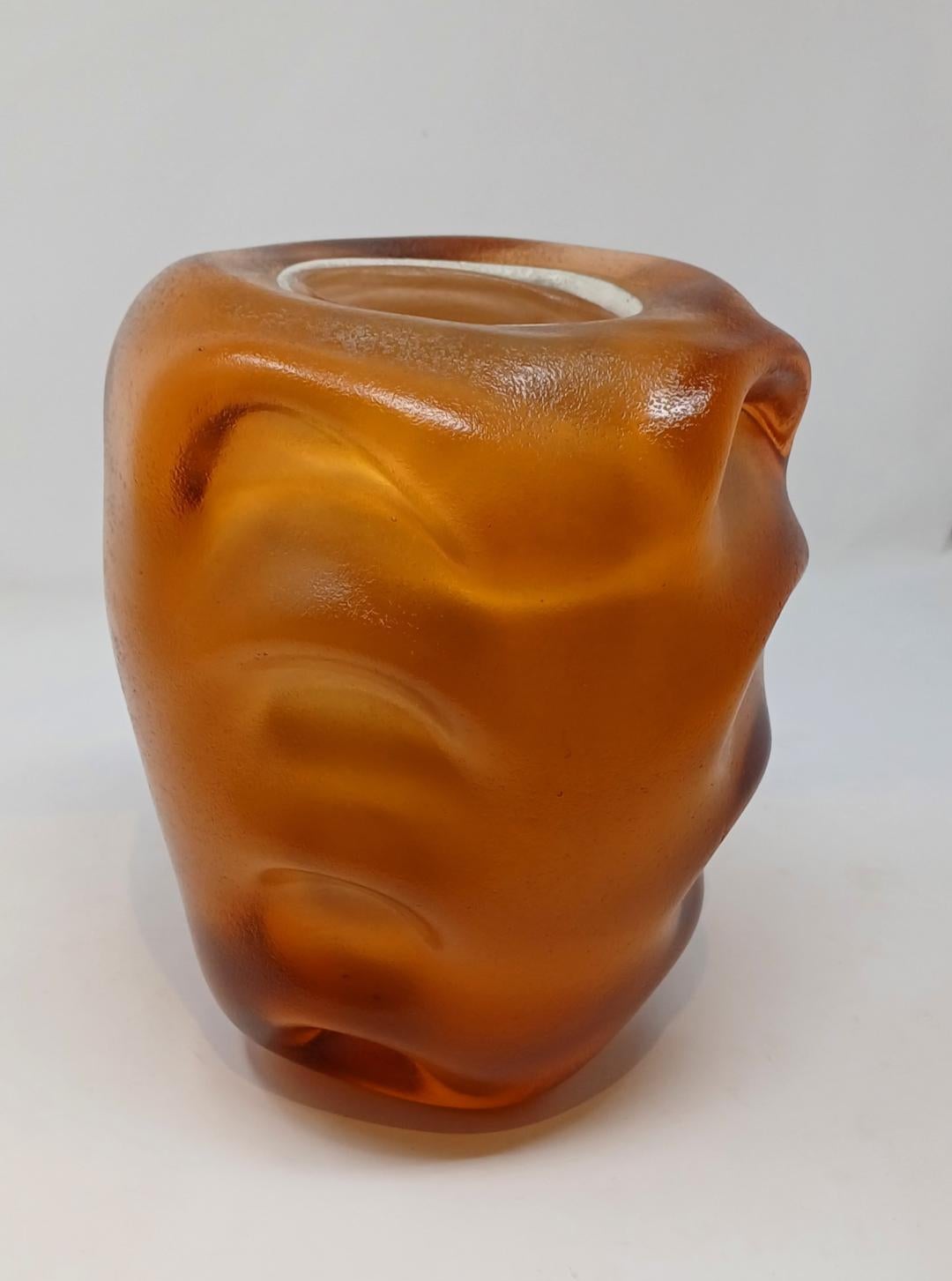Schillernde Vase aus Corroso-Glas von Dino Martens für Aureliano Toso, 1938.