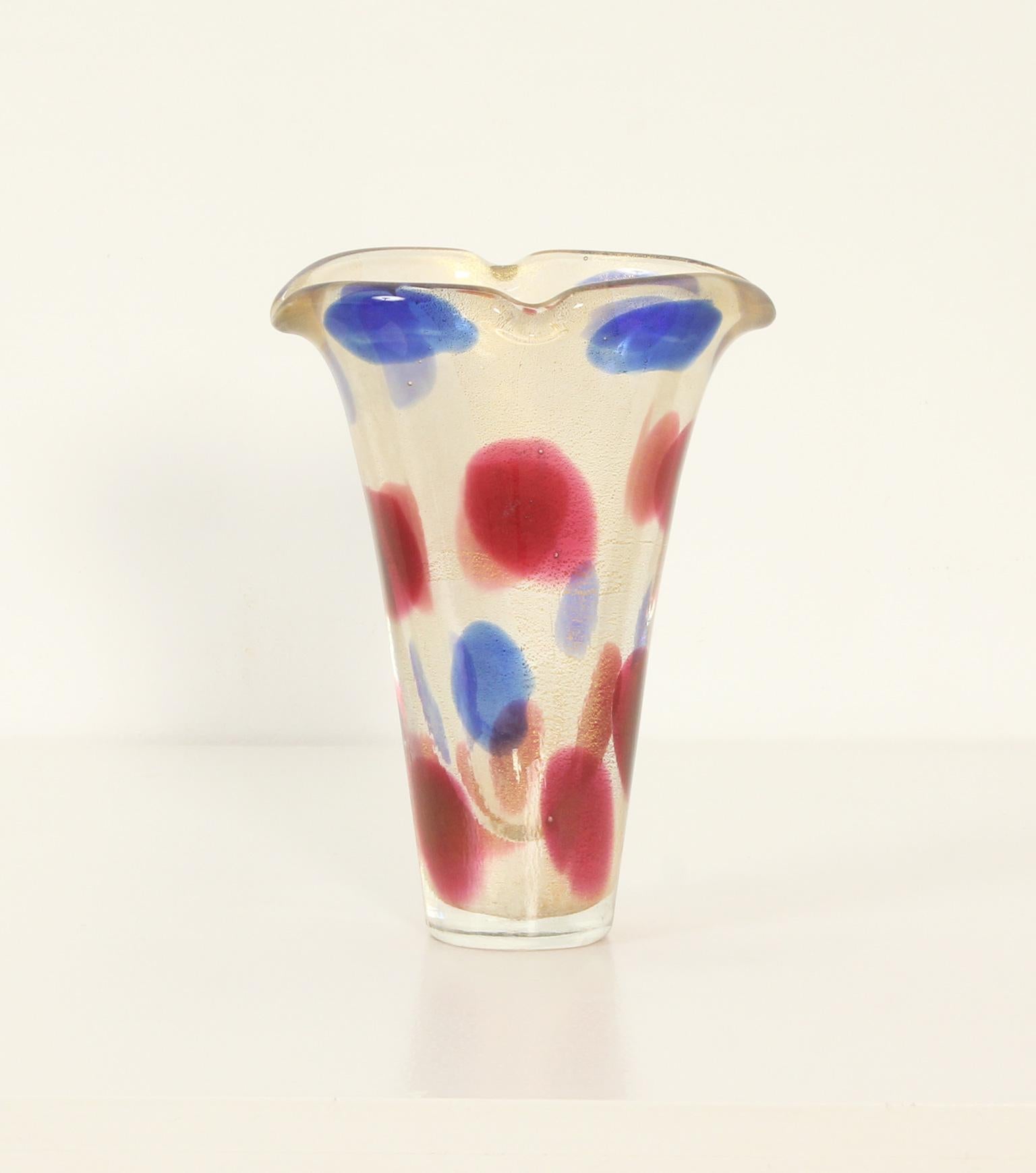 Mid-Century Modern Vase by Fratelli Toso, Italy, 1950's For Sale