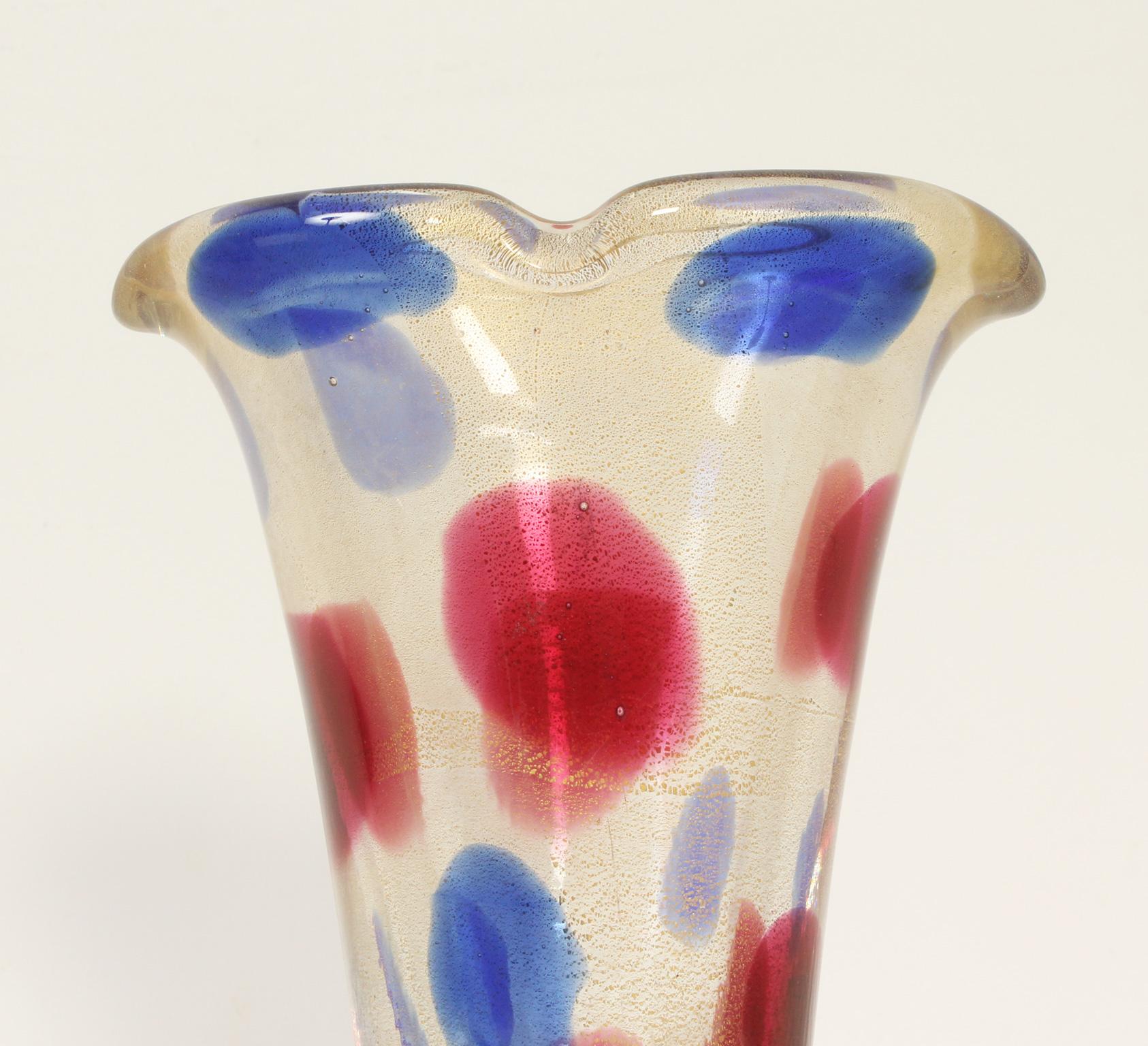 Vase by Fratelli Toso, Italy, 1950's In Good Condition For Sale In Barcelona, ES