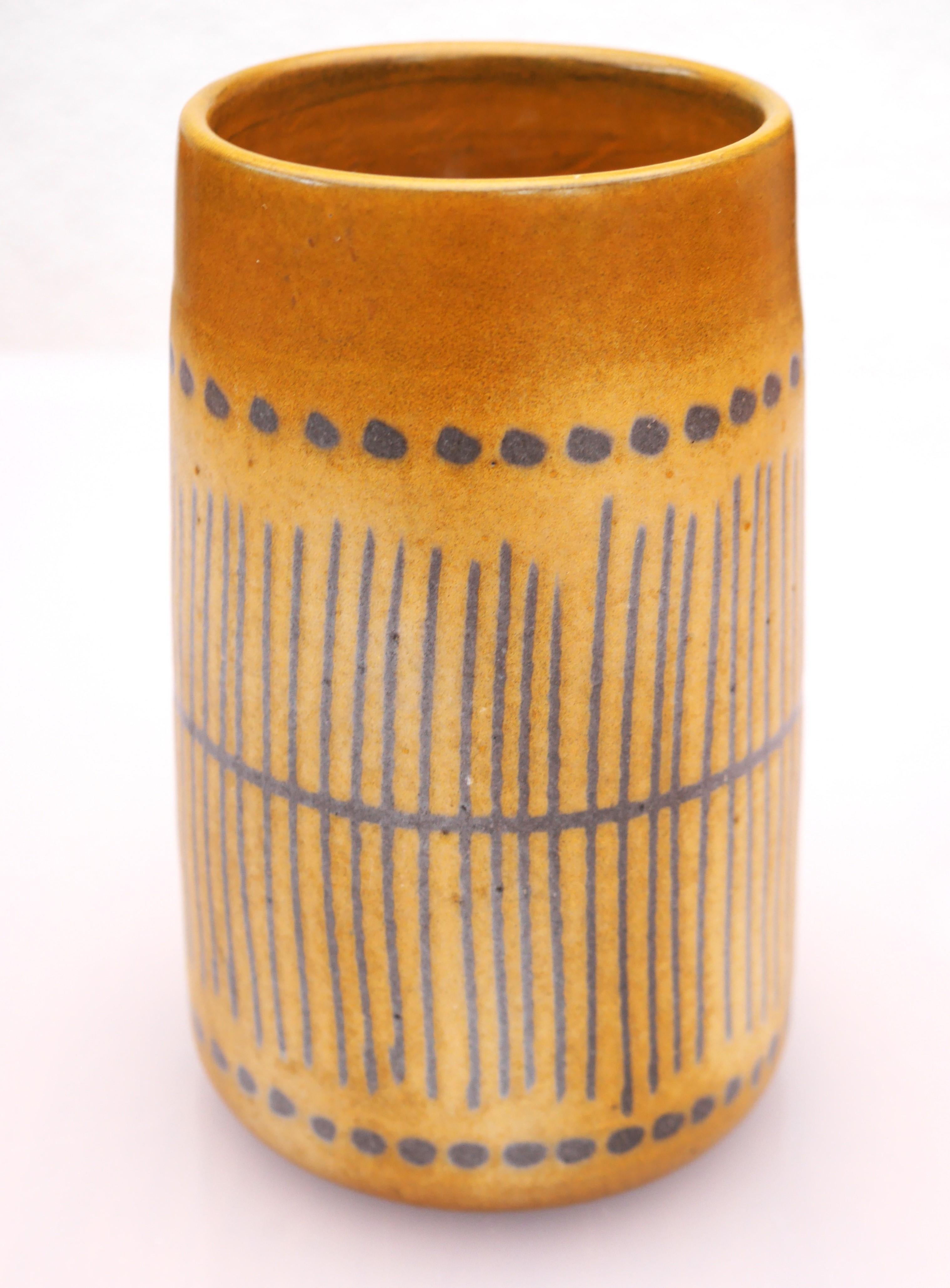 A fantastic vintage handmade ceramic vase from the 