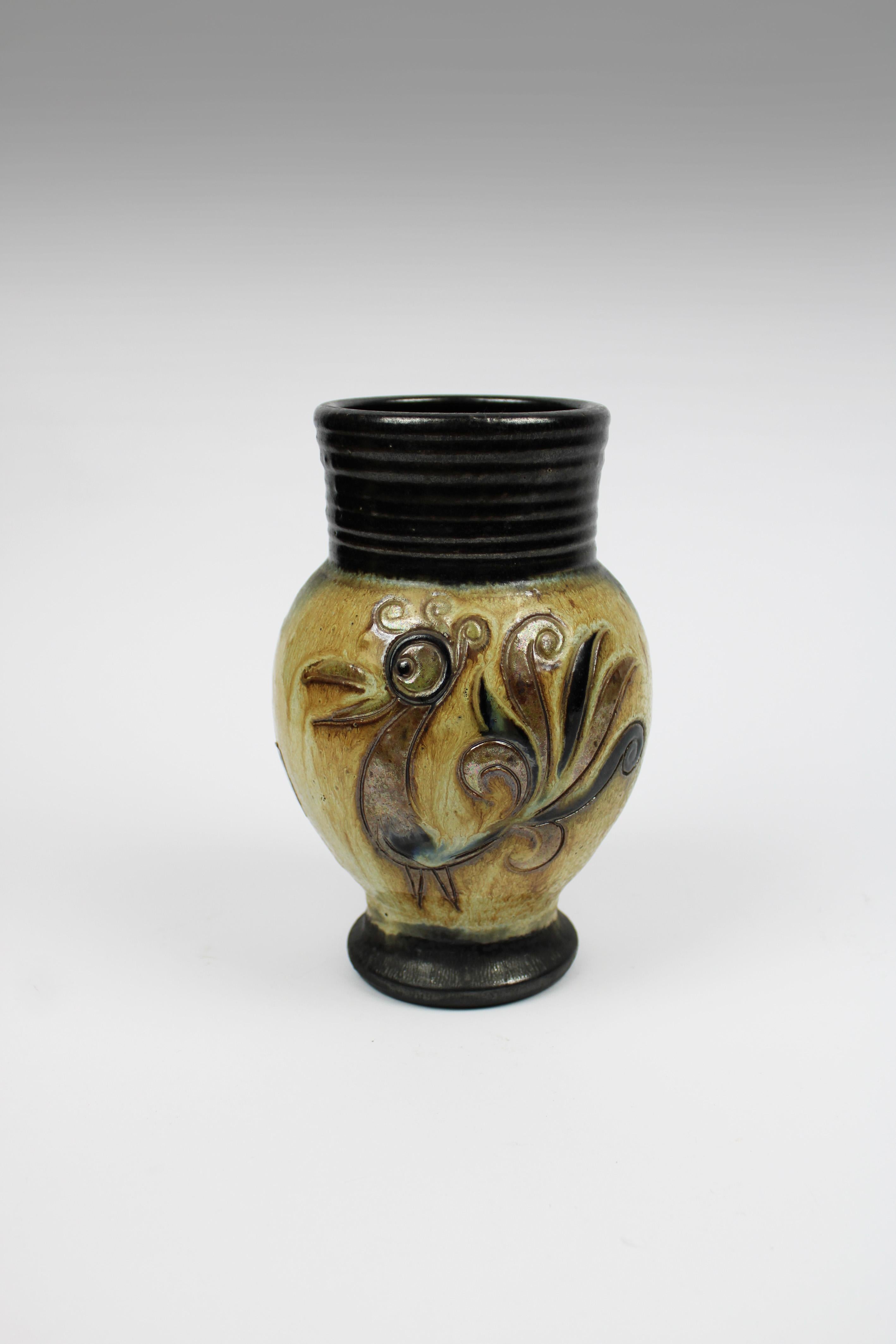 Français Vase de Guerin Ceramic des années 1950 Art déco France en vente