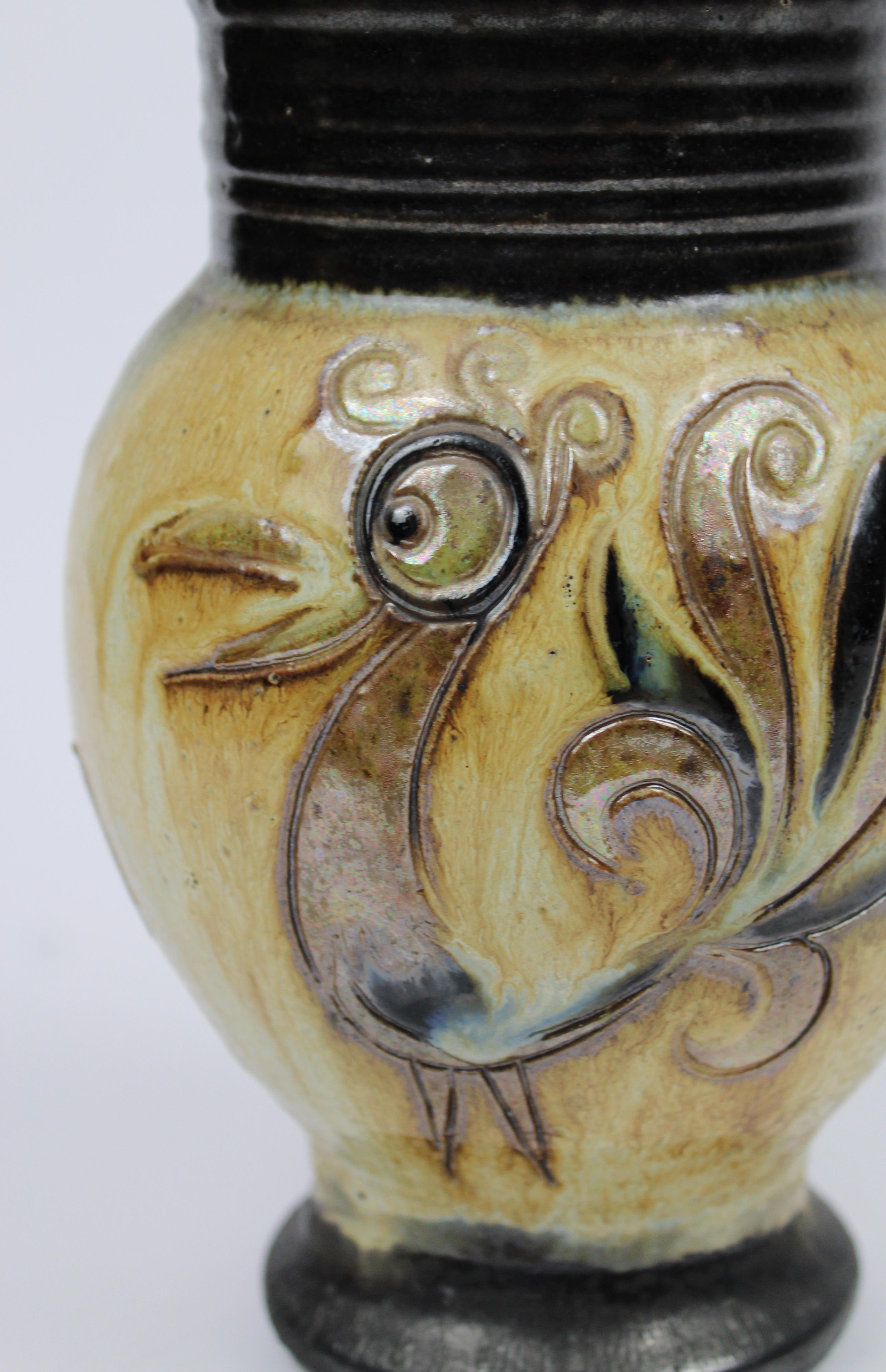 Fait main Vase de Guerin Ceramic des années 1950 Art déco France en vente