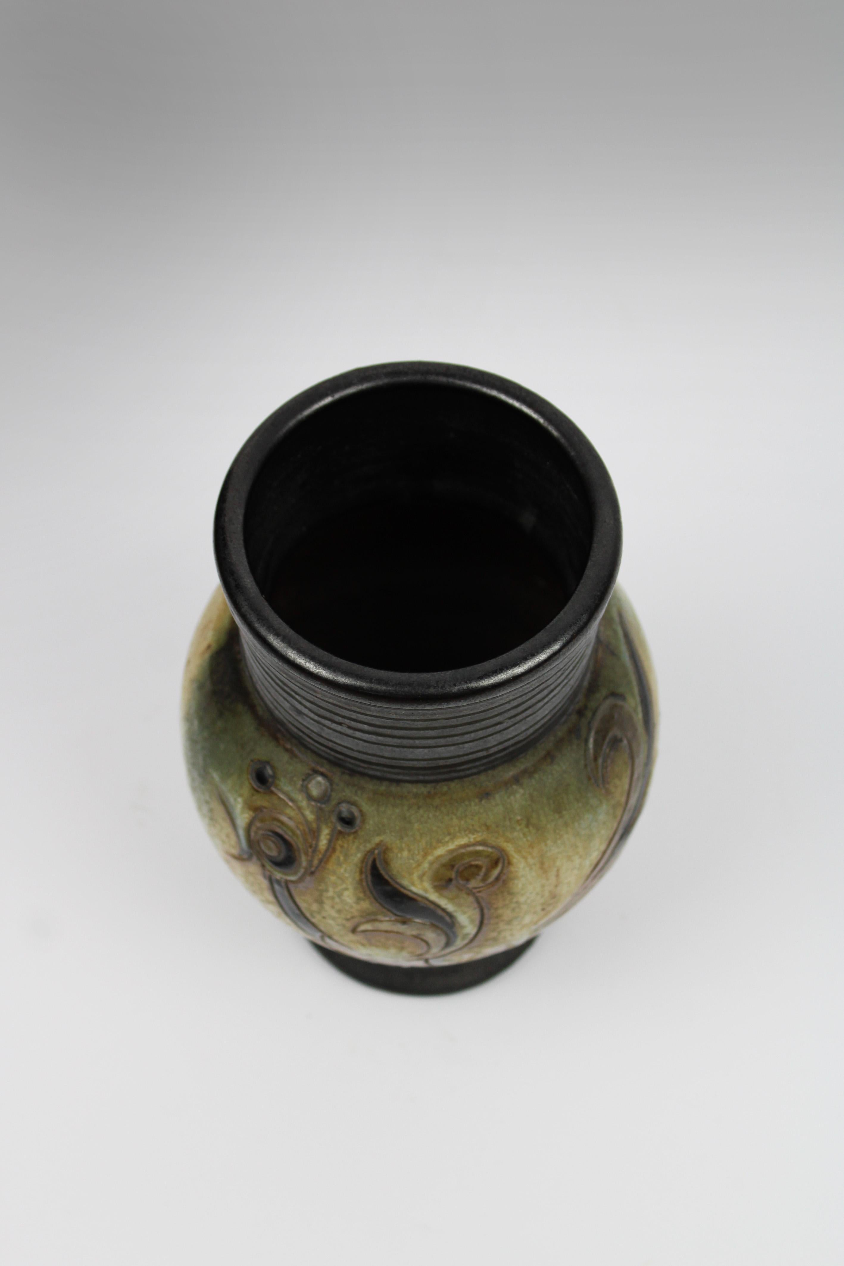 Vase de Guerin Ceramic des années 1950 Art déco France Bon état - En vente à Antwerpen, BE