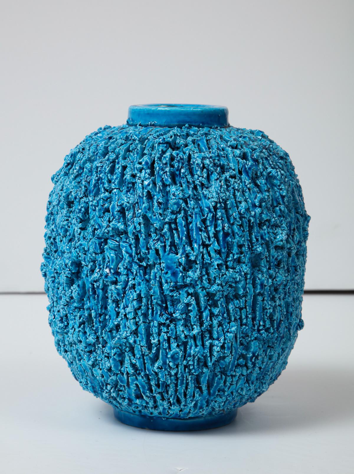 Ceramic Vase by Gunnar Nylund, Scandinavian, Mid-Century, Turquoise, 