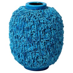 Vase by Gunnar Nylund, Scandinavian, Mid-Century, Turquoise, "Charmotte", Sweden