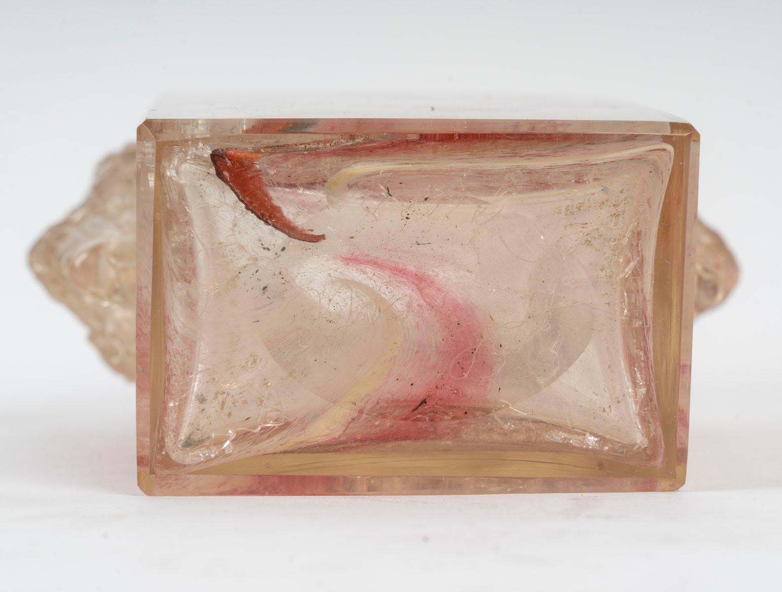 Vase de Jean-batiste Leveillé, verre craquelé, période Napoléon III, XIXe siècle en vente 1