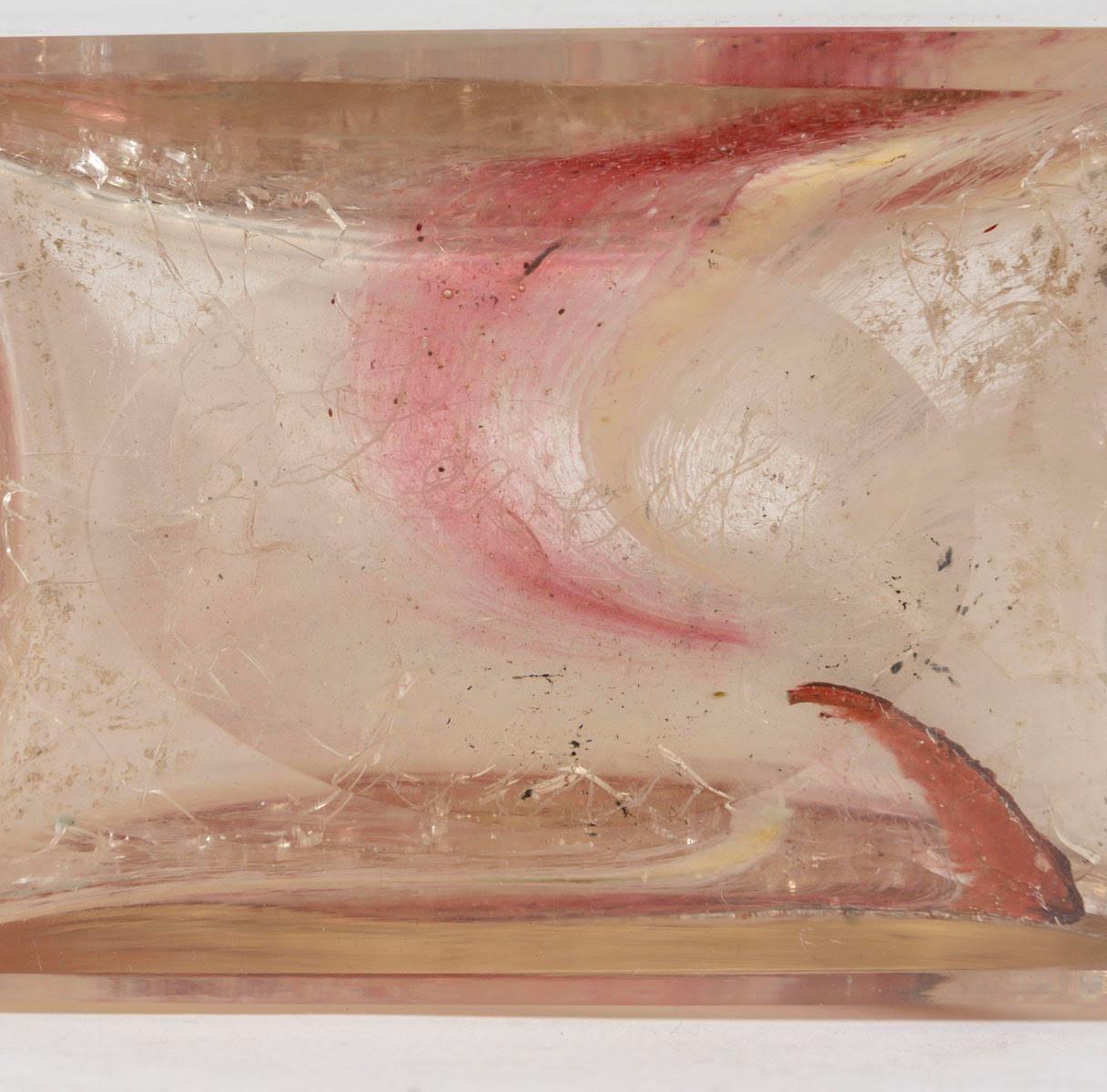 Vase de Jean-batiste Leveillé, verre craquelé, période Napoléon III, XIXe siècle en vente 2