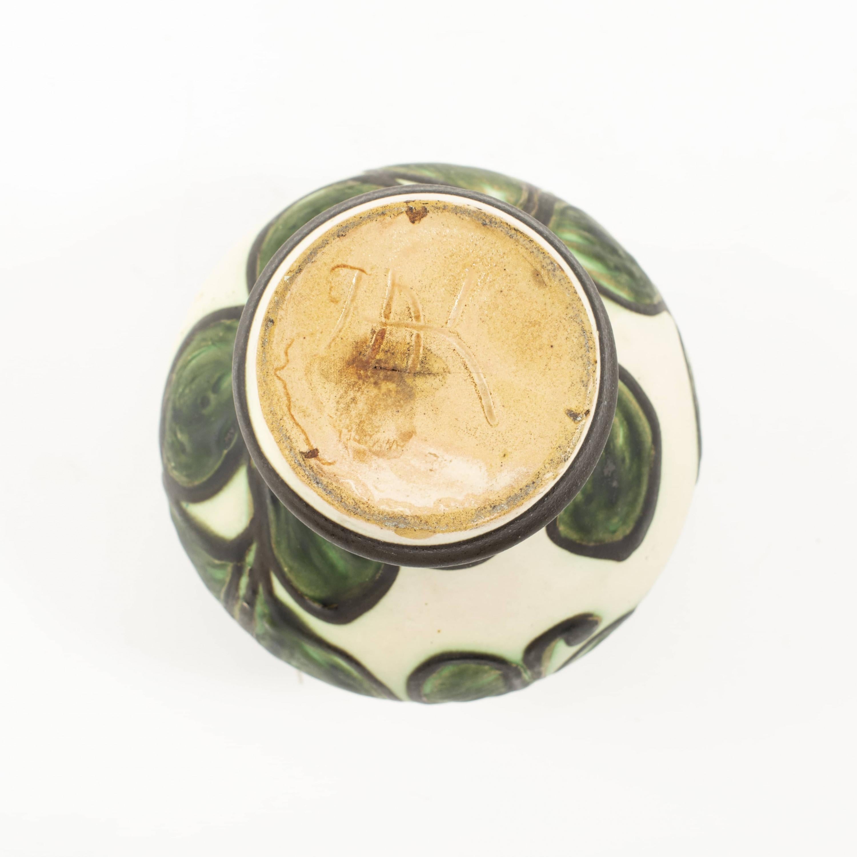 Vase by Kähler Ceramic, Polychrome Glaze In Good Condition In Kastrup, DK