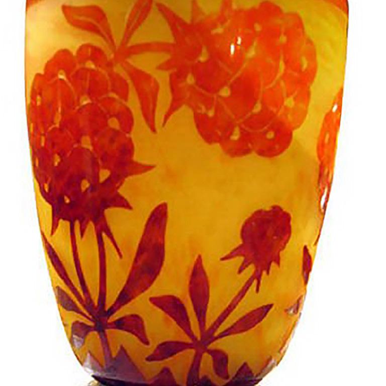 20th Century Vase by Le Verre Francais For Sale