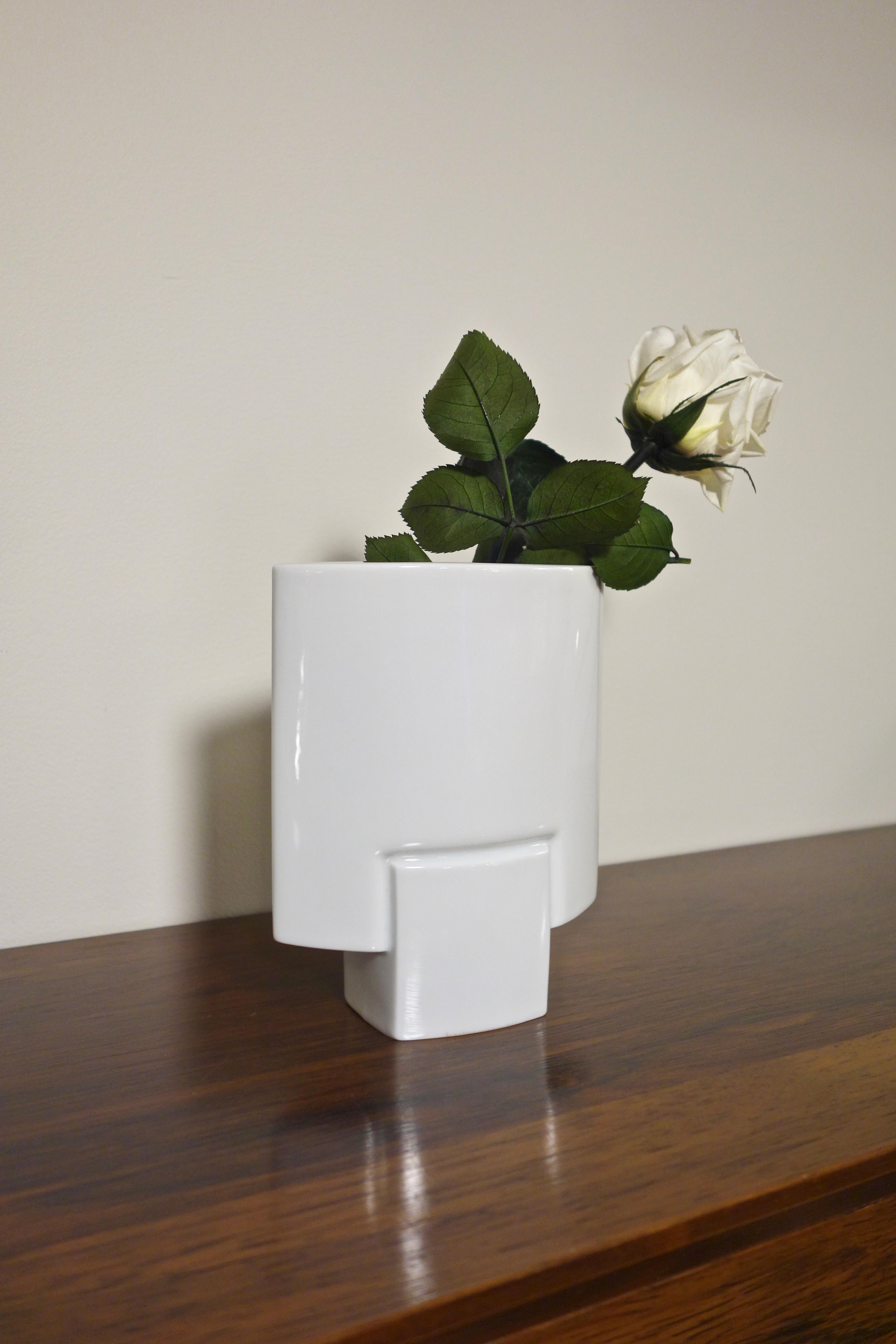 Enameled Vase by Michael Boehm for Rosenthal, Germany 1980's For Sale