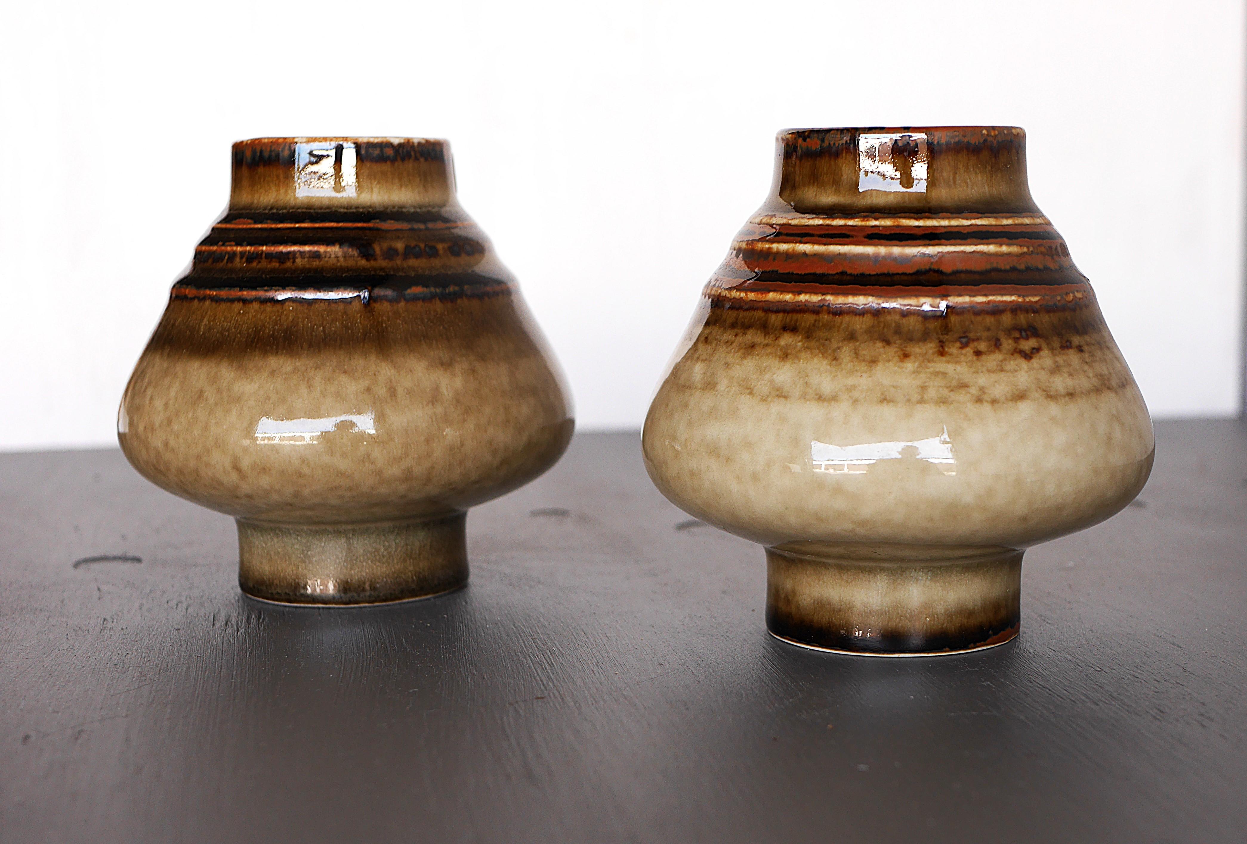 Pair of Vases by Olle Alberius from the 'Bamboo' Series for Rörstrand For Sale 3