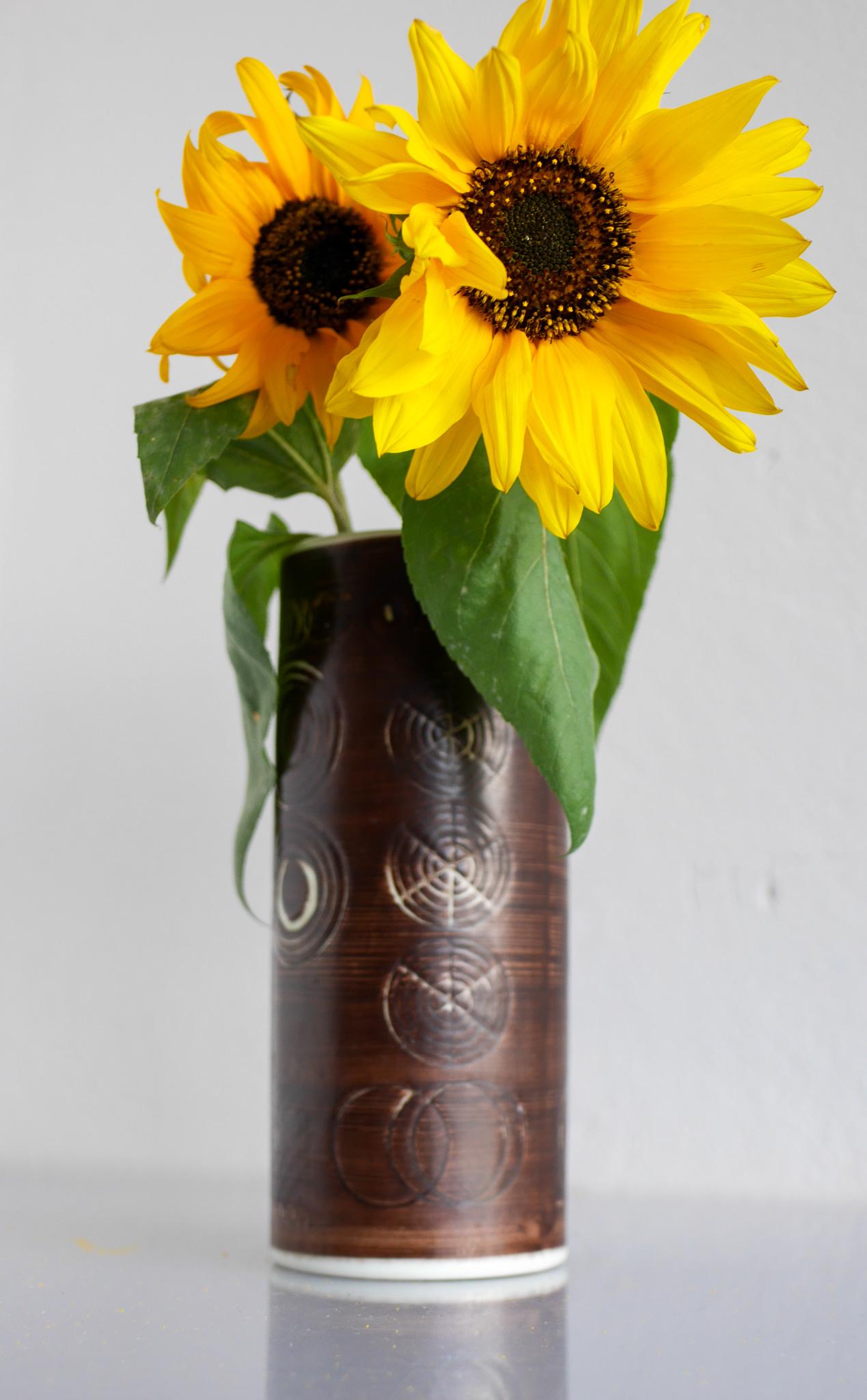 Ceramic Vase by Olle Alberius from the 'Sarek' Series for Rörstrand, Sweden. For Sale