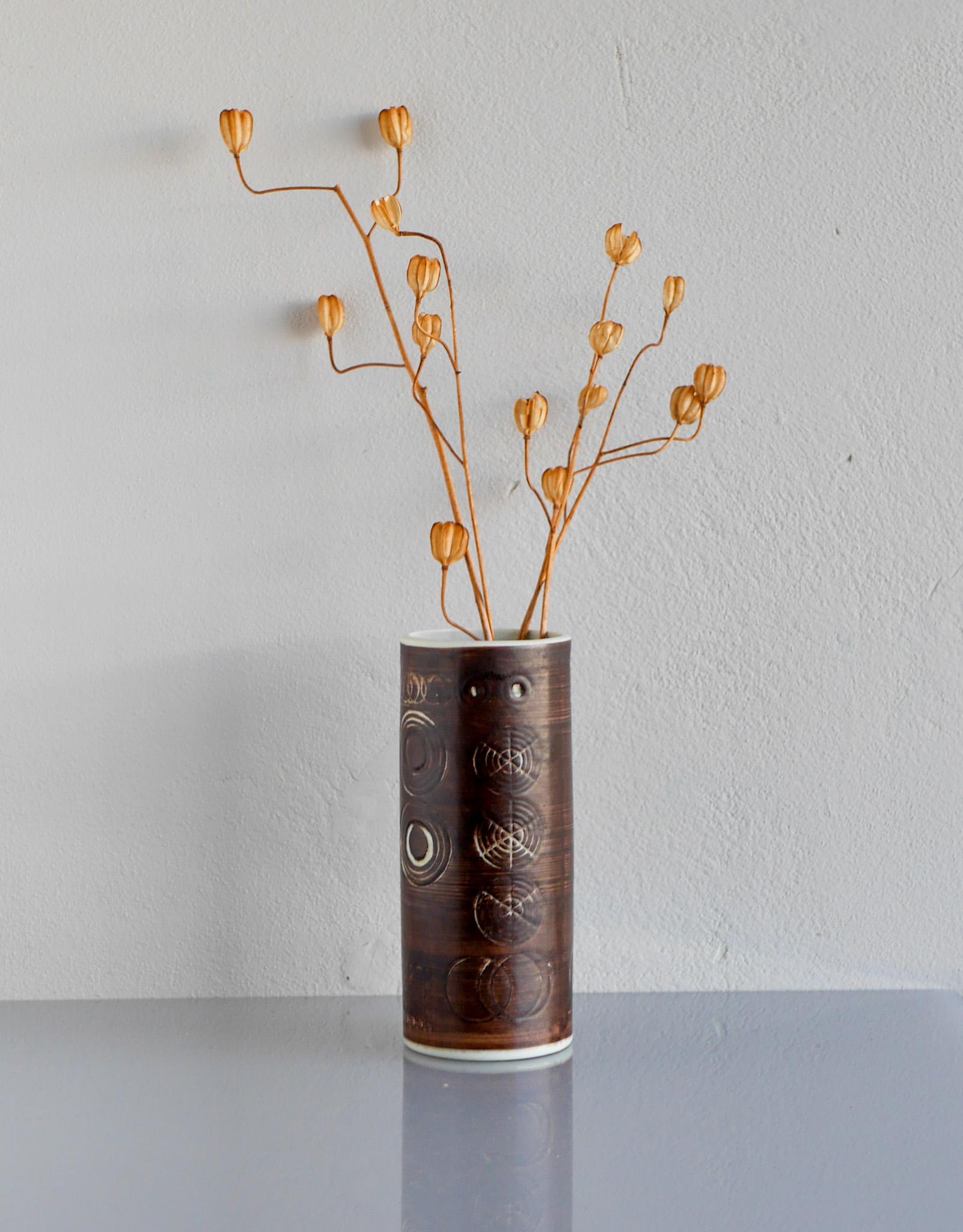 Swedish Vase by Olle Alberius from the 'Sarek' Series for Rörstrand, Sweden. For Sale
