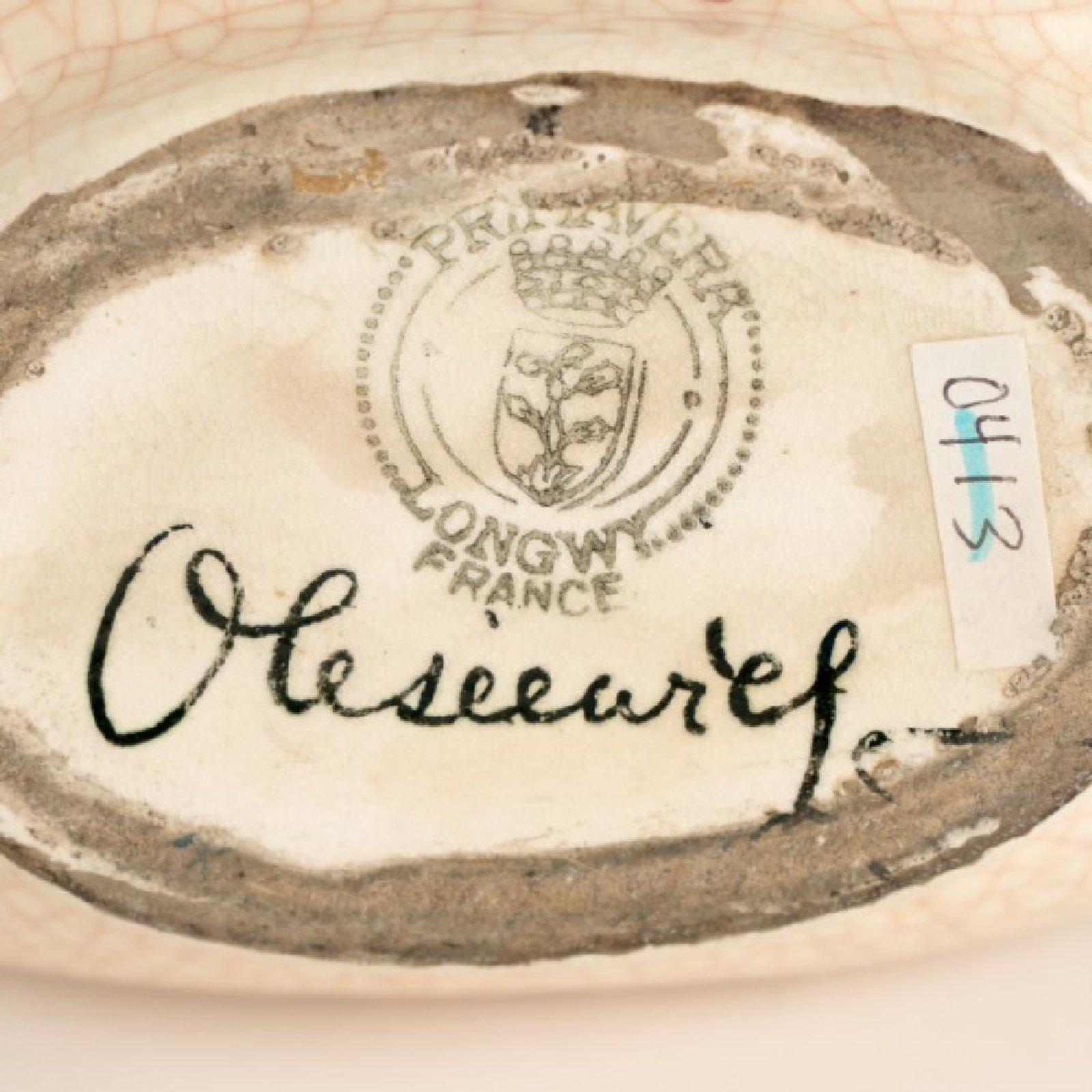 Vaso d'epoca Art déco di Atelier A Primavera degli anni '30
firmato e timbrato.

Atelier A Primavera è stato fondato dai grandi magazzini parigini  Le Printemps