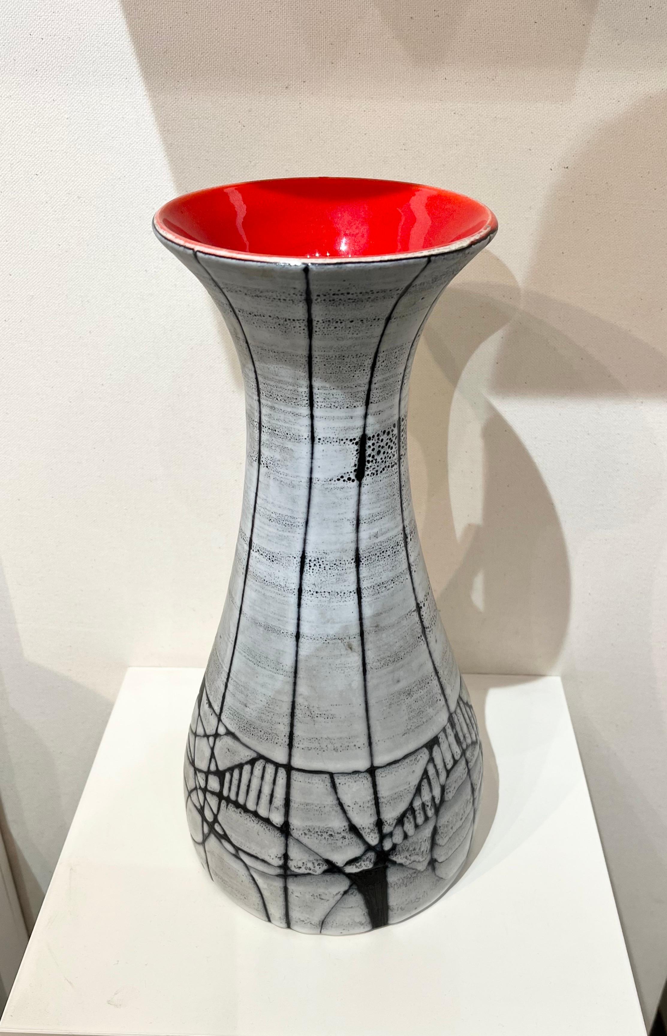 Vase en céramique émaillée de Robert Dupanier, Vallauris, France circa 1950