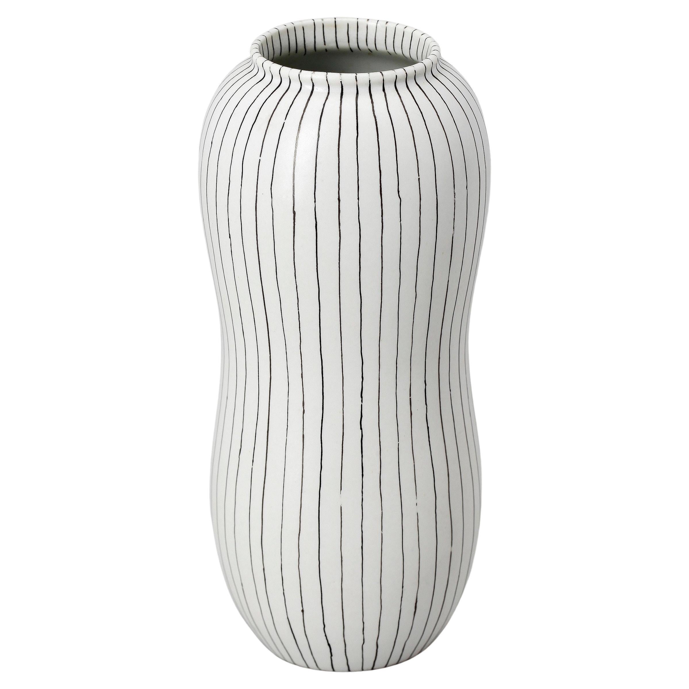 Stig Lindberg vase "Filigran"for Gustavsberg Sweden 1960 Signed For Sale