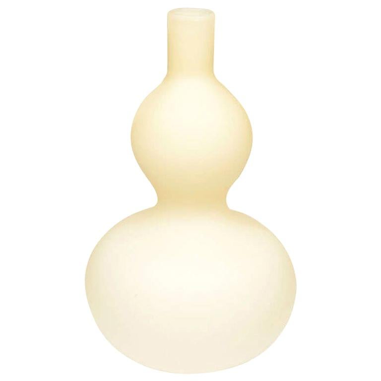 Vase by Suzanne Charbonnet, Cream Frosted Color, Modern Art