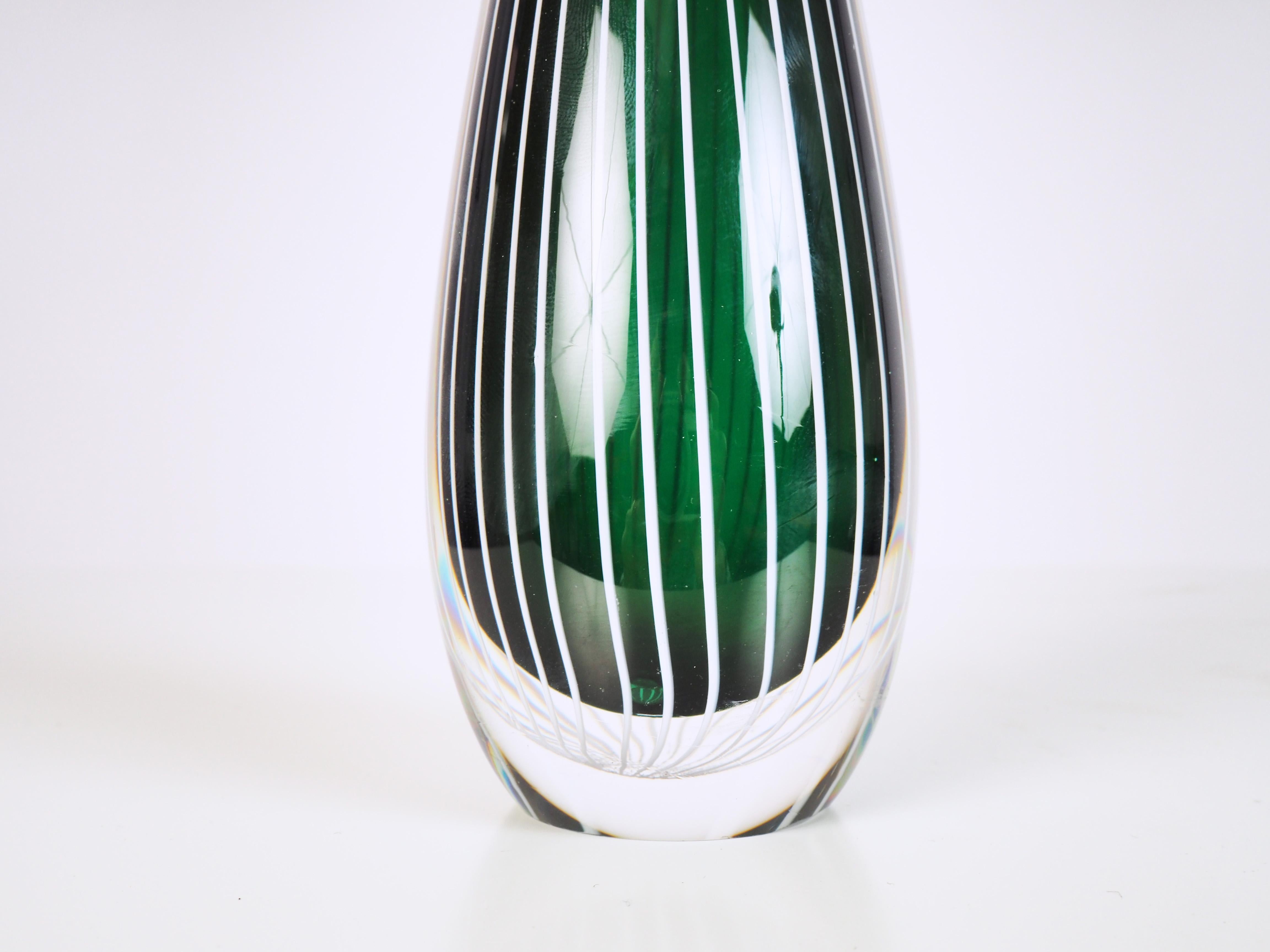 Scandinavian Modern Vase by the Swedish Glass Artist Vicke Lindstrand For Sale