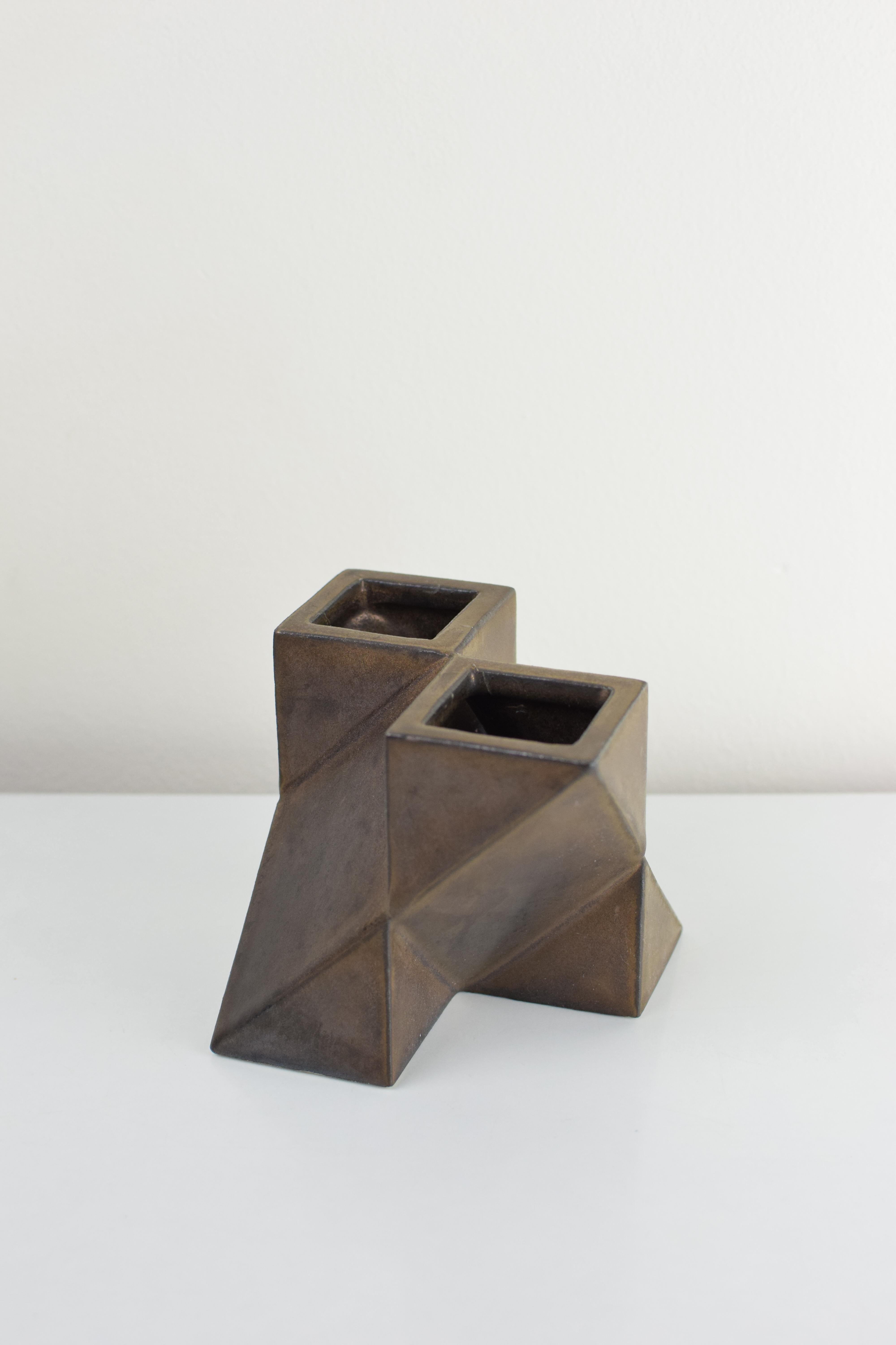 Steel Vase by Van Der Vaart