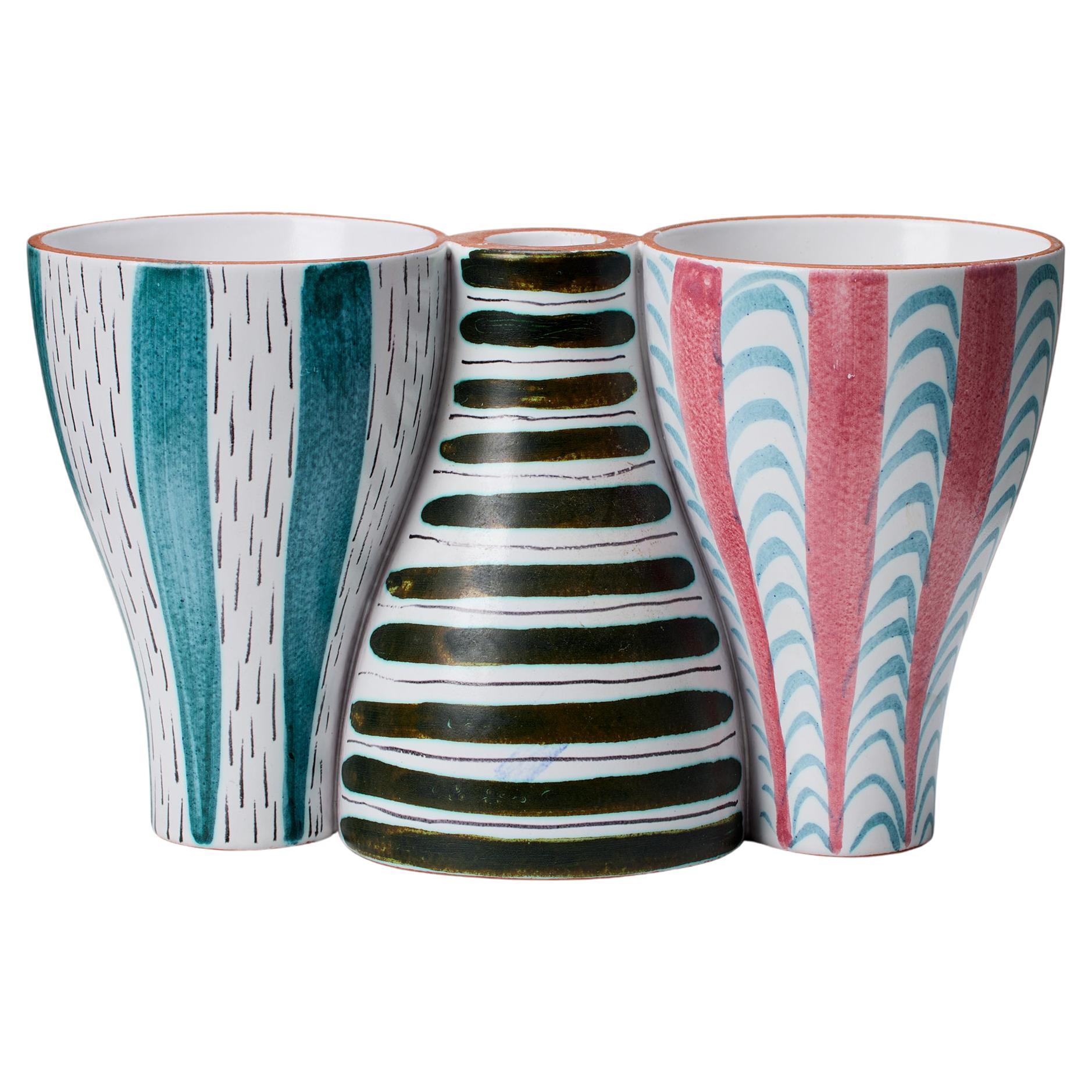 Vase/candlestick 
Snurran
 By Stig Lindberg for Gustavsberg Sweden, 1940s en vente