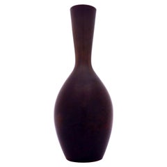 Vaso, Carl-Harry Stålhane, Rörstrand 1950, Gres nero marrone
