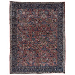 Vase Carpet Pattern Antique Tabriz Rug