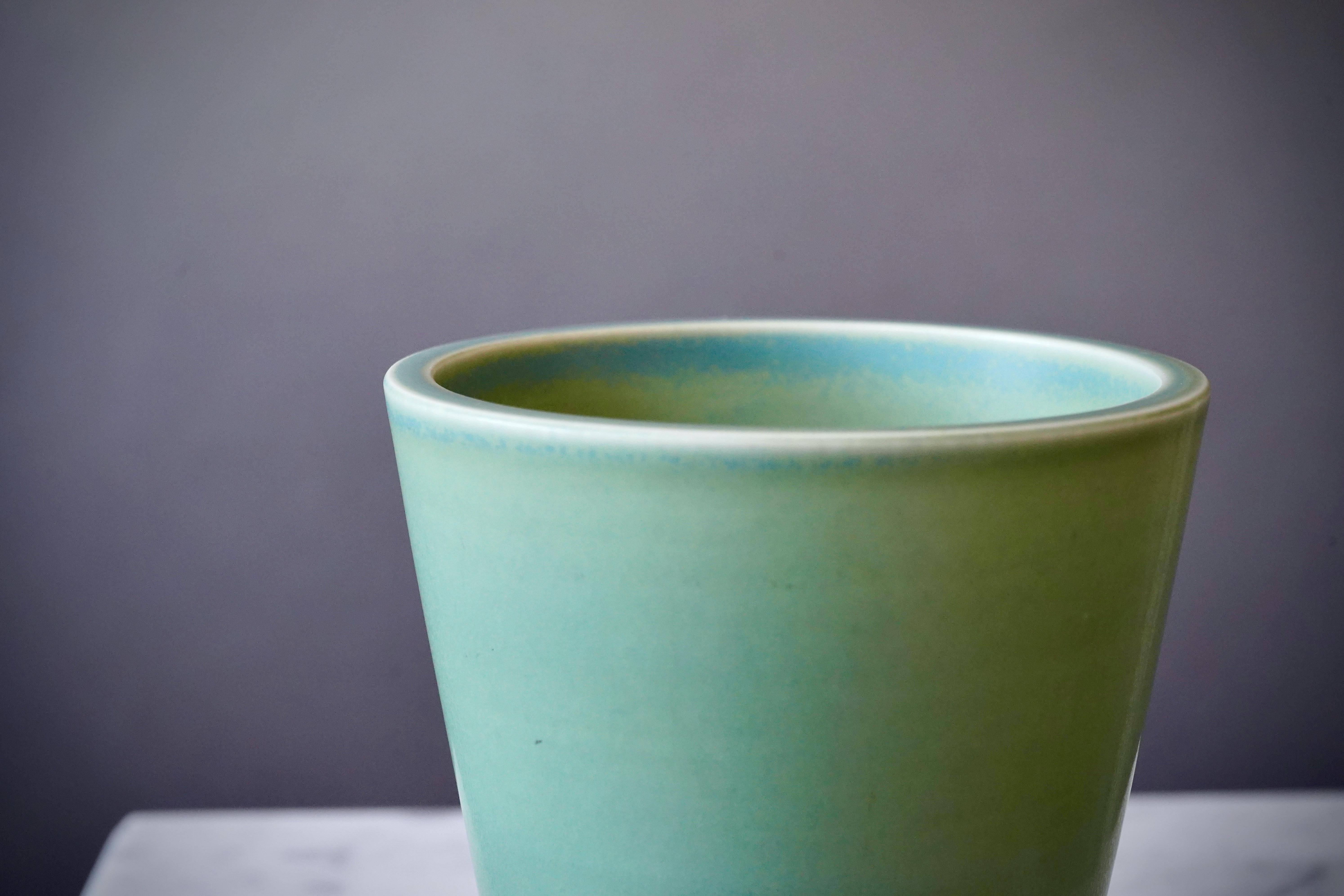 Swedish Vase 'Celadon' by Wilhelm Kåge for Gustavsberg Studio, Sweden, 1940s For Sale