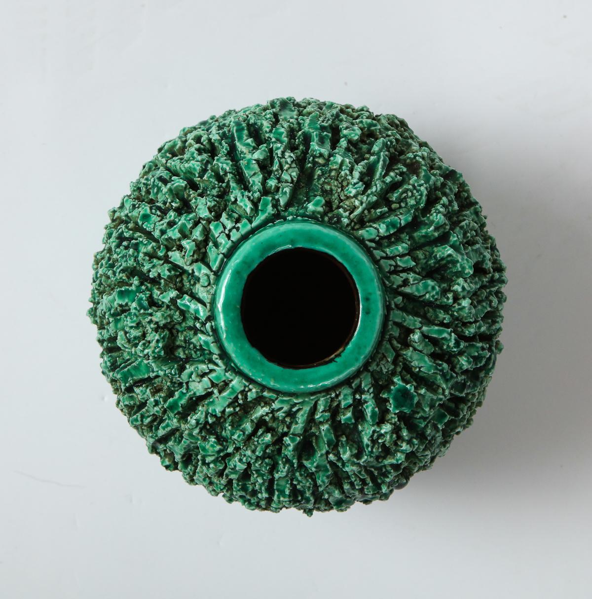 Mid-20th Century Ceramic Vase by Gunnar Nylund, Scandinavian, circa 1950, Green, 