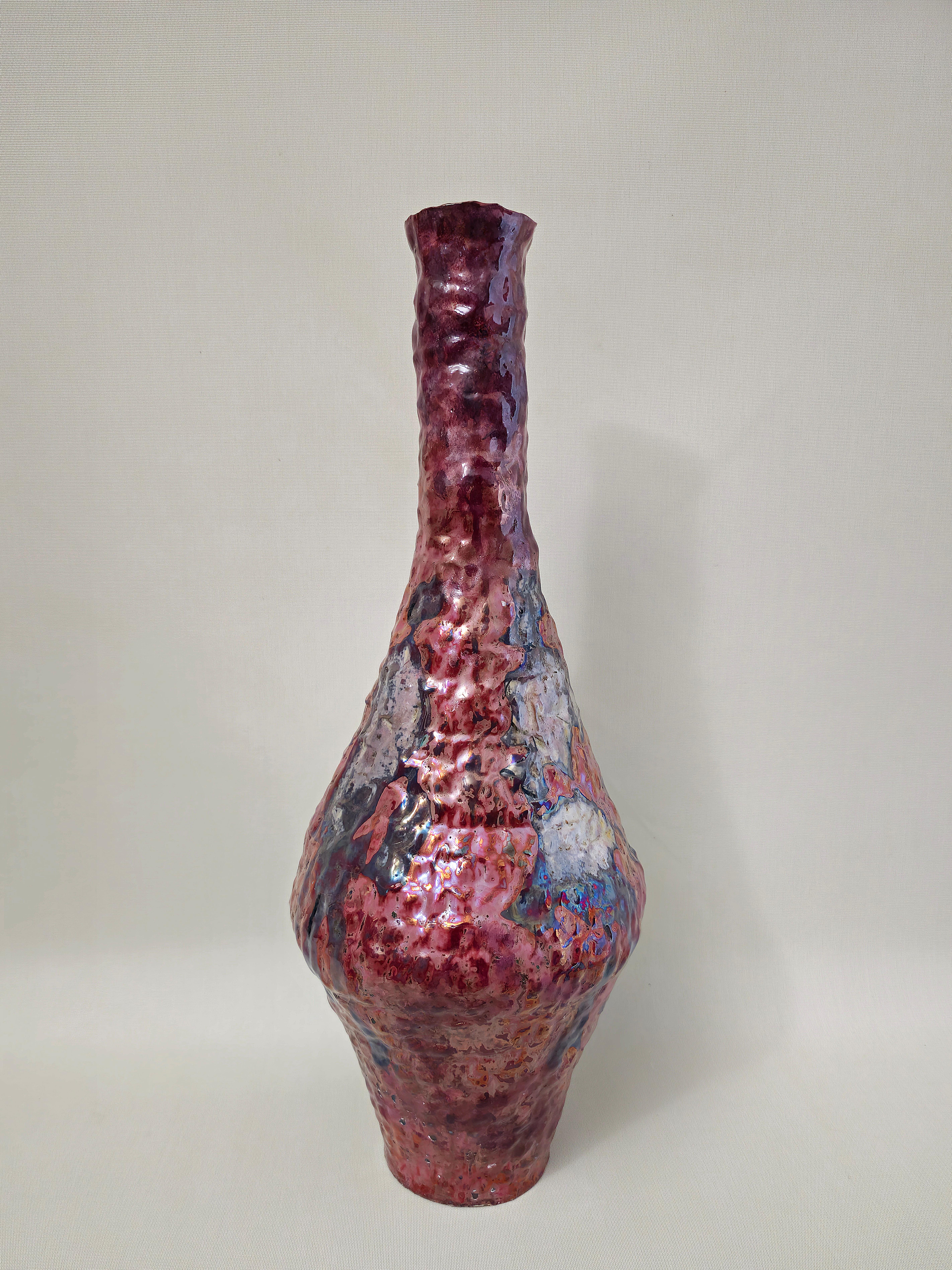 Vase Ceramic Enamelled Decorative Object Nico Nicosia Midcentury Italy 1960s For Sale 2