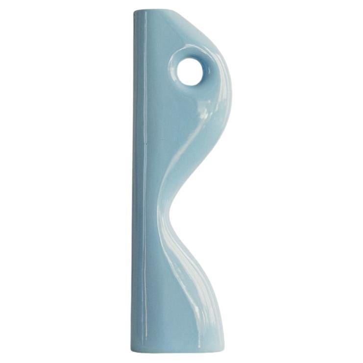 Vase Ceramic Handmade Baby Blue Glazed - Lea