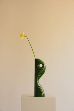 Vase Ceramic Handmade Green Glazed - Lea