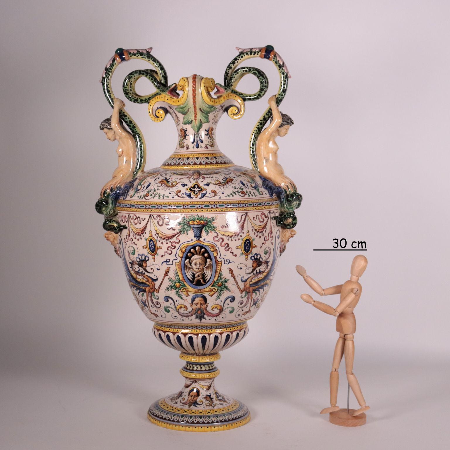 Mid-Century Modern Vase Ceramic, Italy Late '800 Early '900