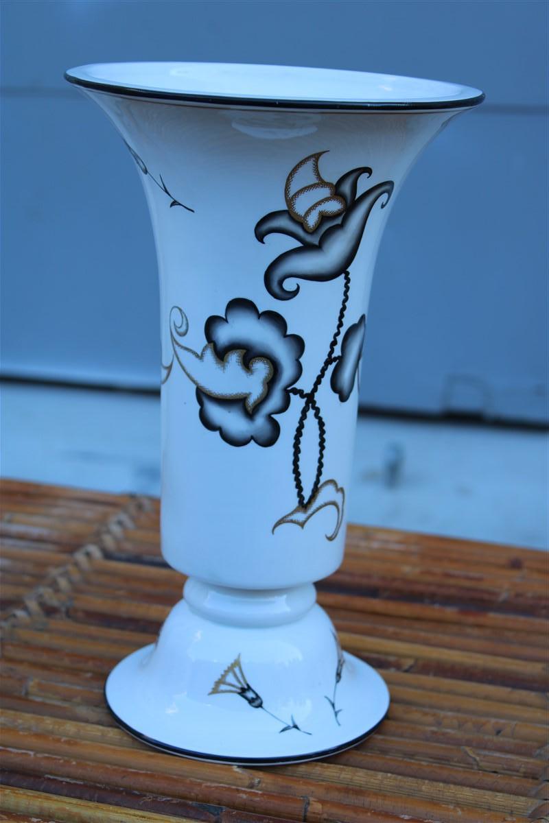 Vase Keramik Lavenia hergestellt in Italien 1930 Guido Andloviz  (Art déco) im Angebot