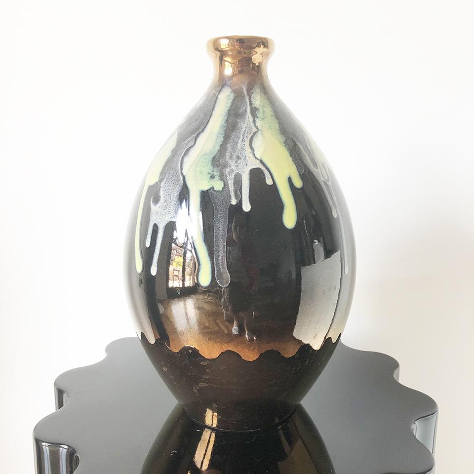 European Vase Ceramic of Art by Beppe Del Melo, Art For Sale