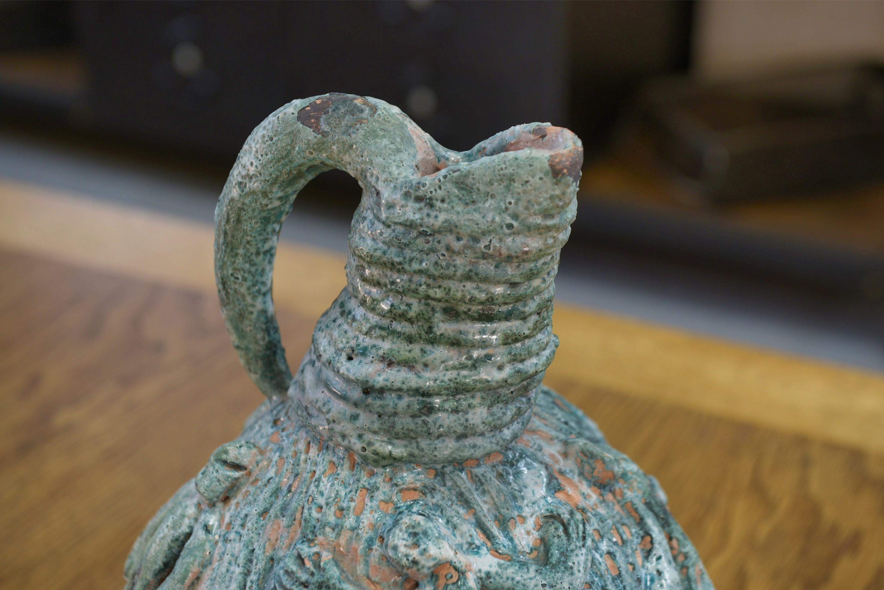 Ceramic Vase céramique design en terre cuite signé 1968's For Sale