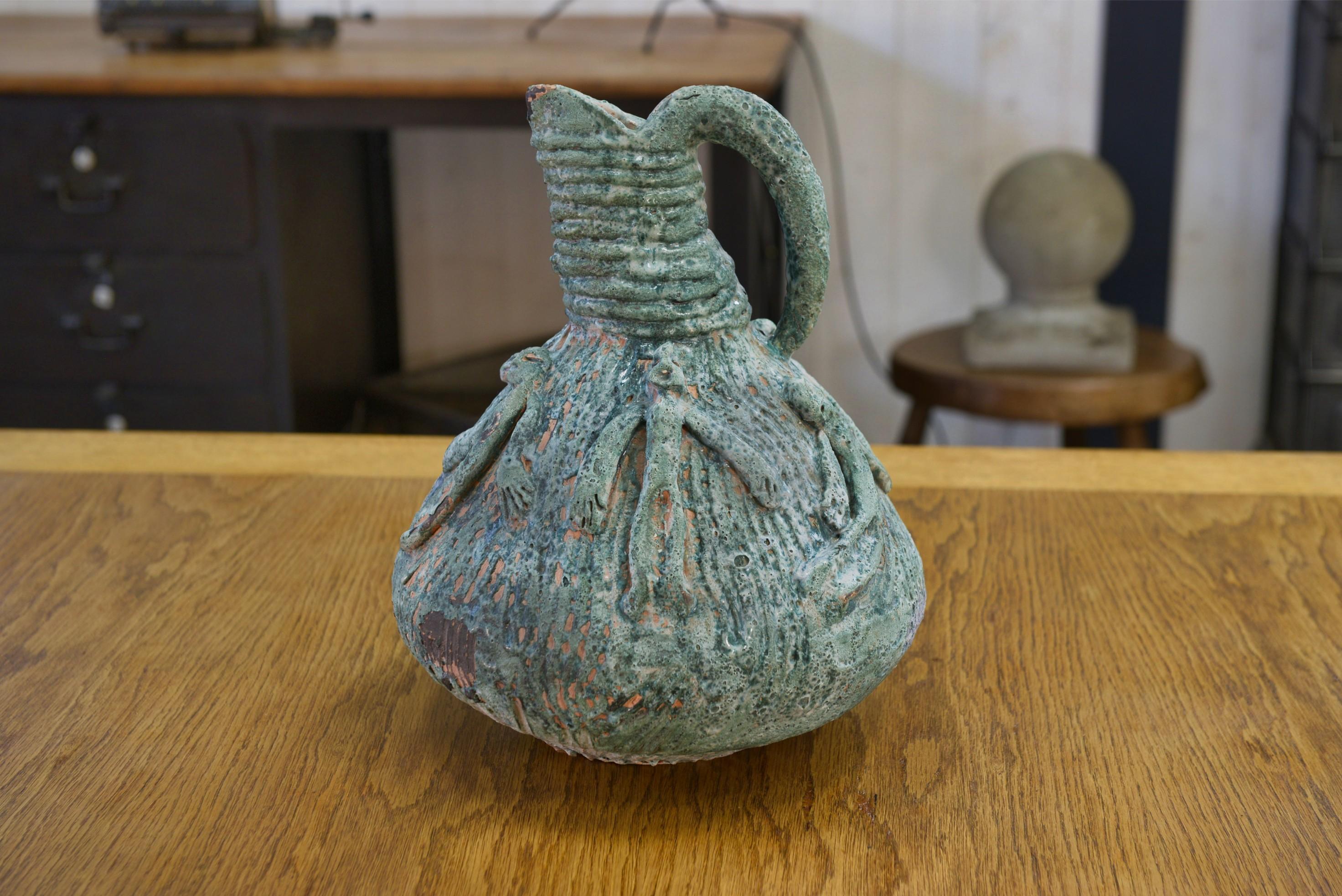 Vase céramique design en terre cuite signé 1968's For Sale 4